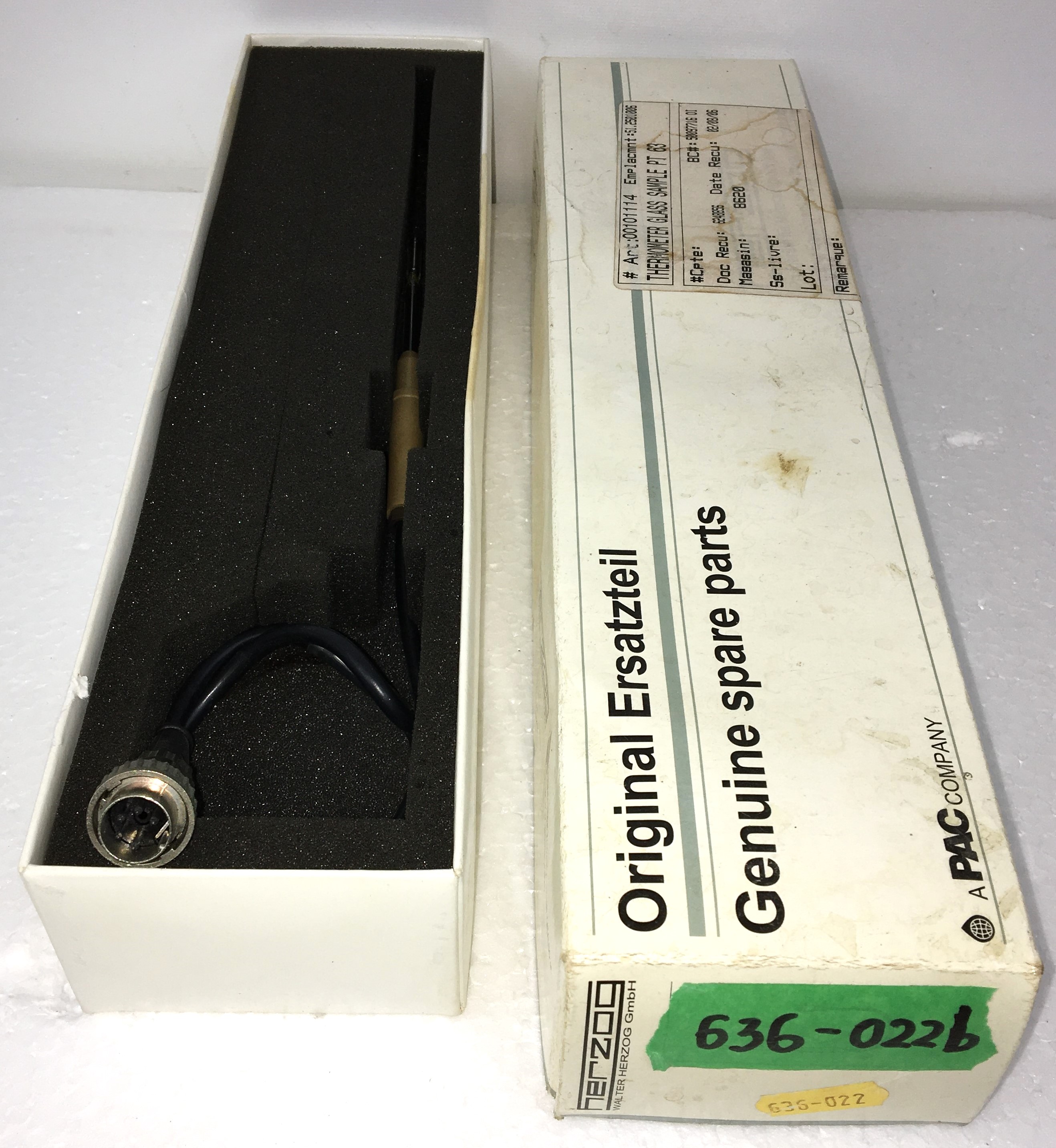 Used Herzog 636-022B PT-63 Temperature Probe