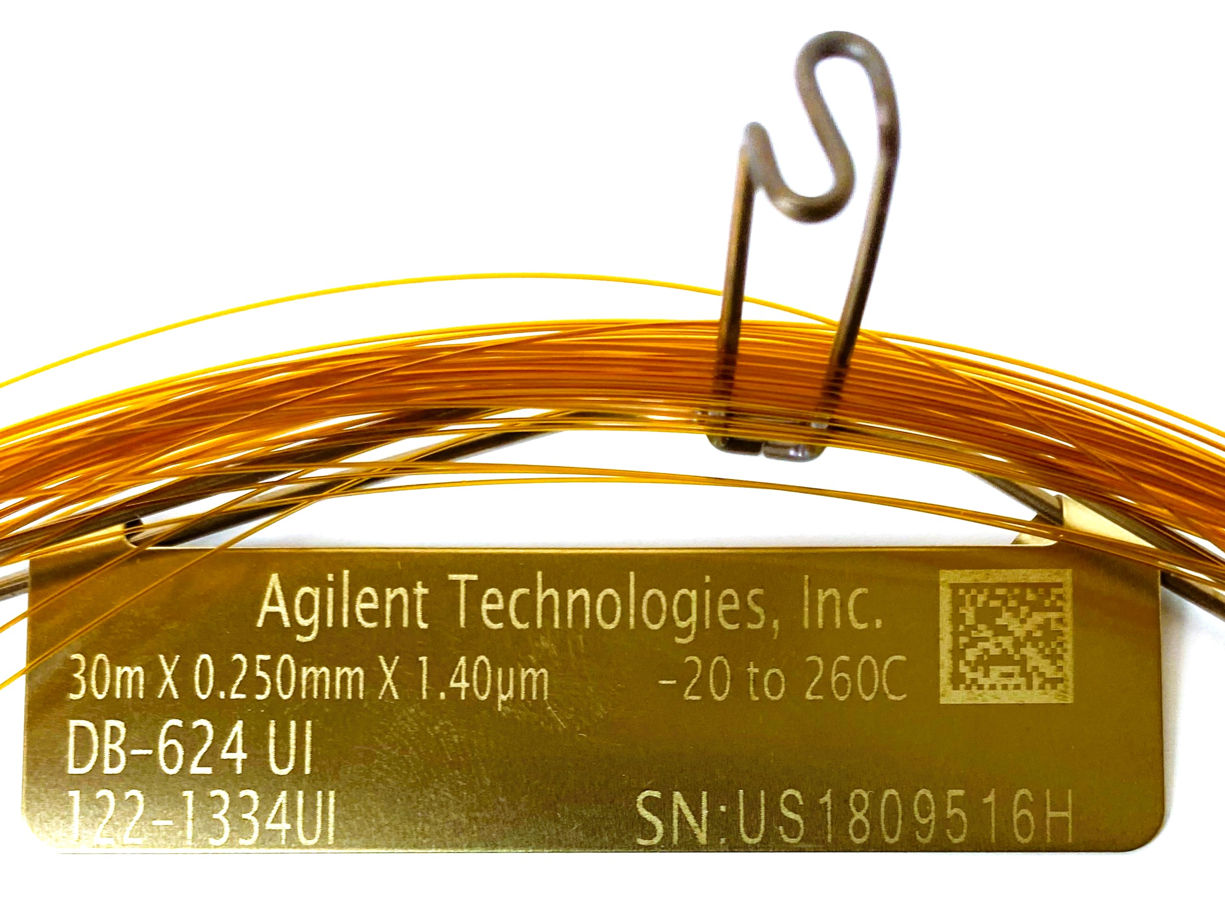 Used Agilent DB-624 UI (122-1334UI) Capillary Column (30M x 0.25mm x 1.40µm)