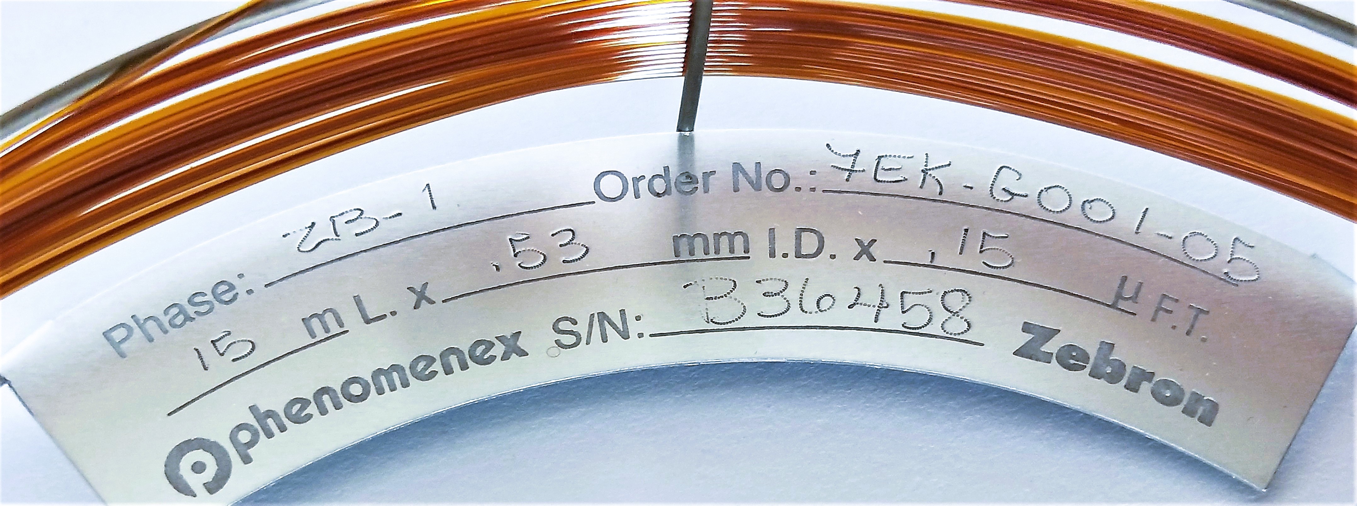 New Open Box Zebron ZB-1 (7EK-G001-05) Capillary Column (15M x 0.53mm x 0.15µm)