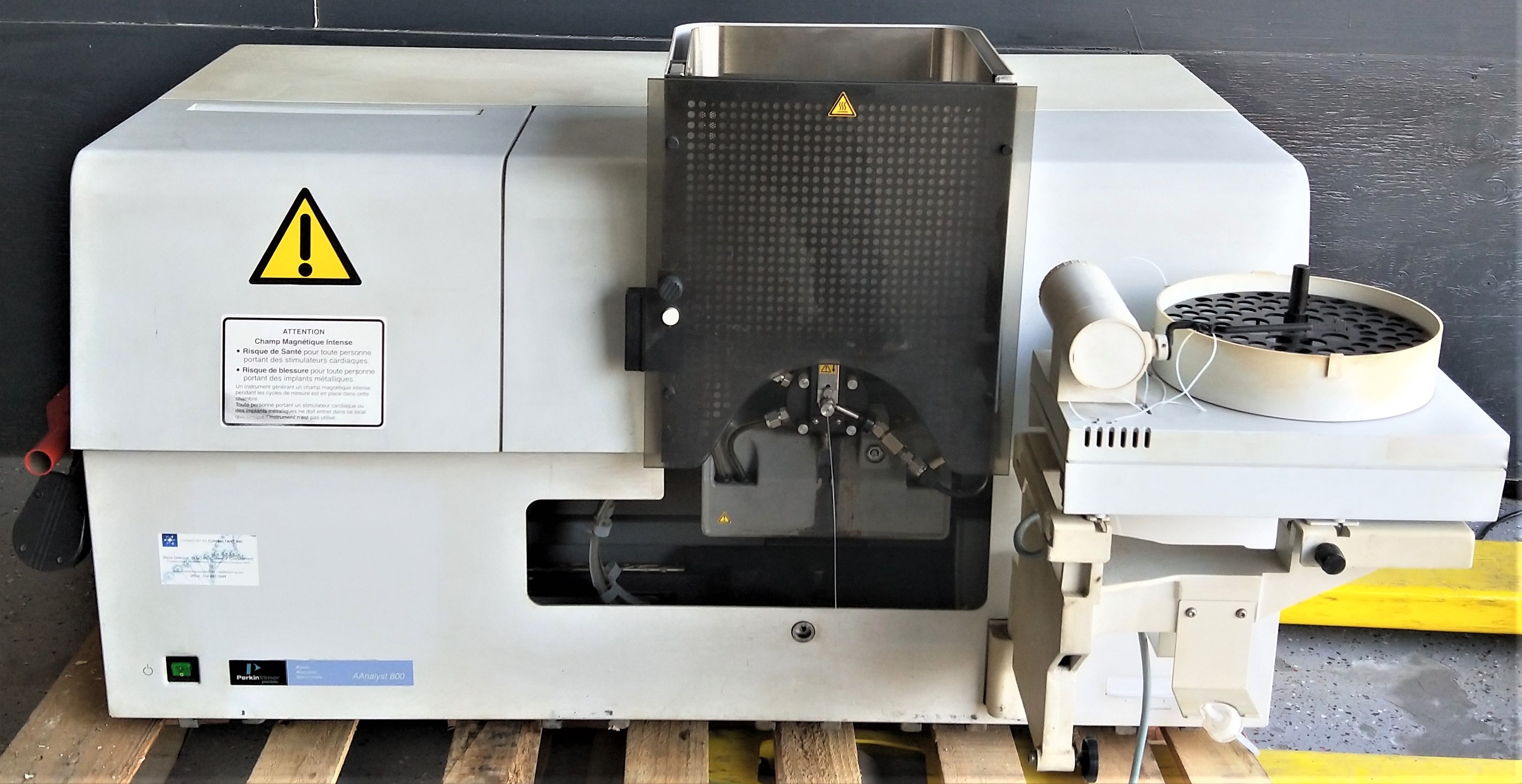 As is Perkin Elmer AAnalyst 800 AA Spectrometer with AS800 Autosampler and Cooling Accessory