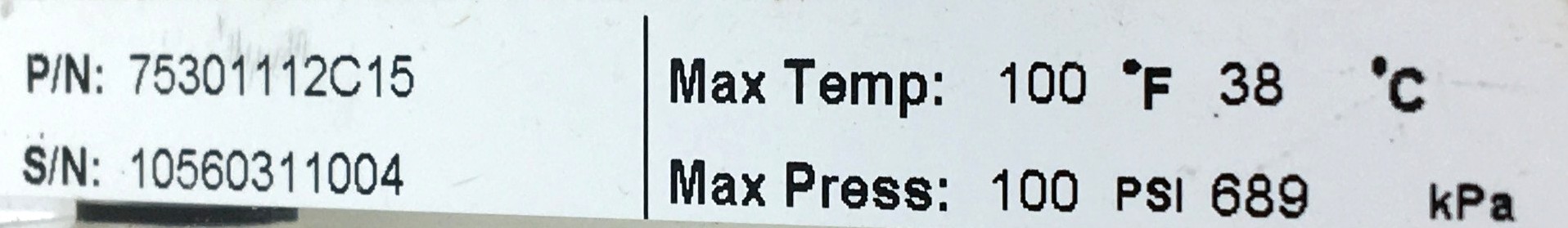 Used King 7530 Series Rotameter (50mm/2")