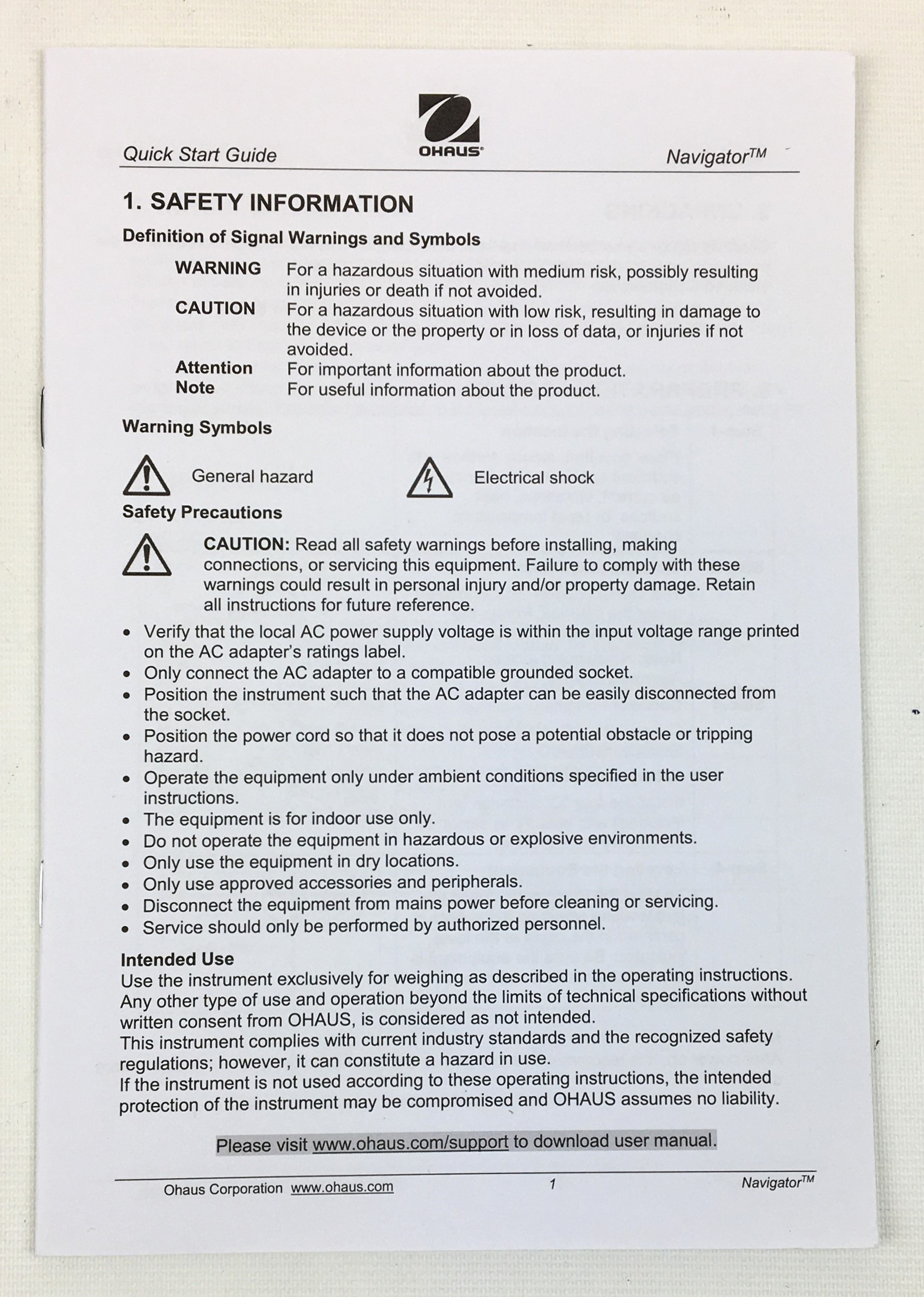 New Open Box Ohaus Navigator NV223 Precision Balance (220g x 0.001g) 