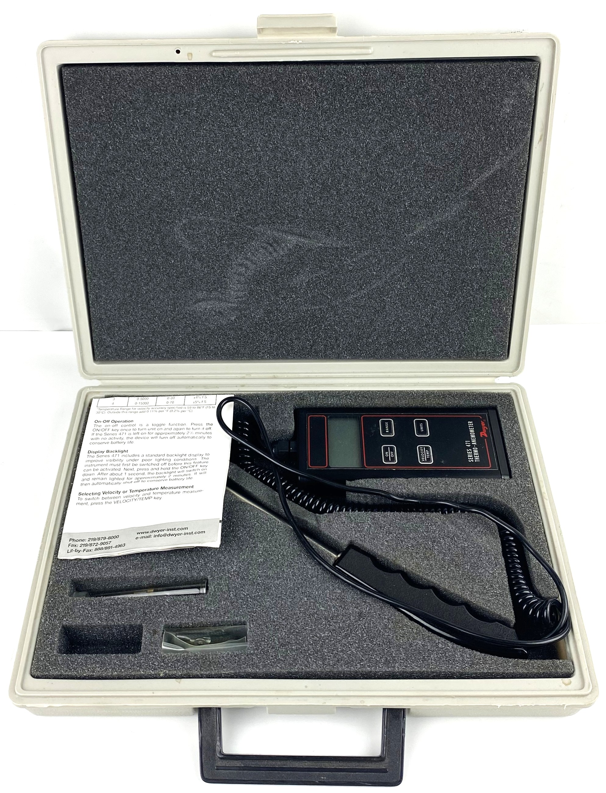 Used Dwyer Series 471 Thermo-Anemometer