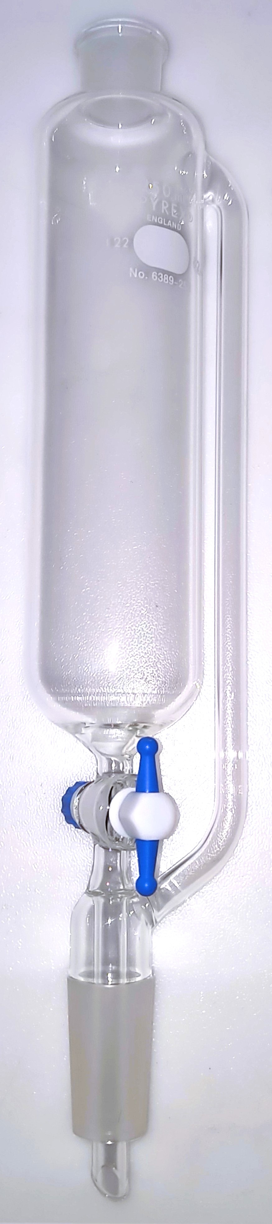 Used Corning PYREX 6389 (or Equivalent) 250mL Pressure-Equalizing Addition Funnel