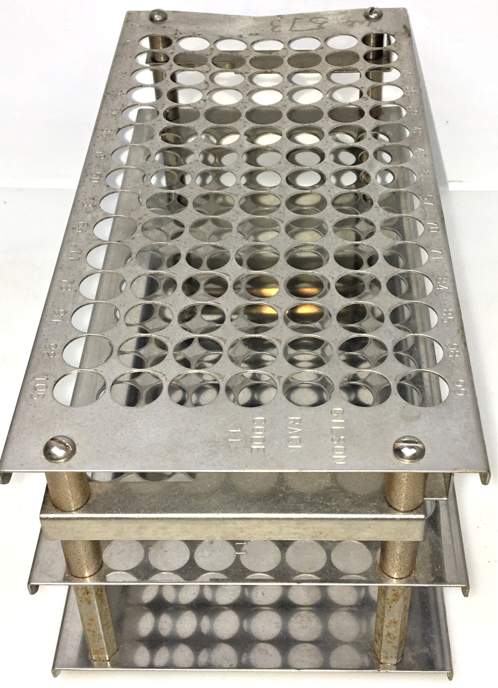 Used Gilson Code 11 Fraction Collector Rack (105 x 8mL)