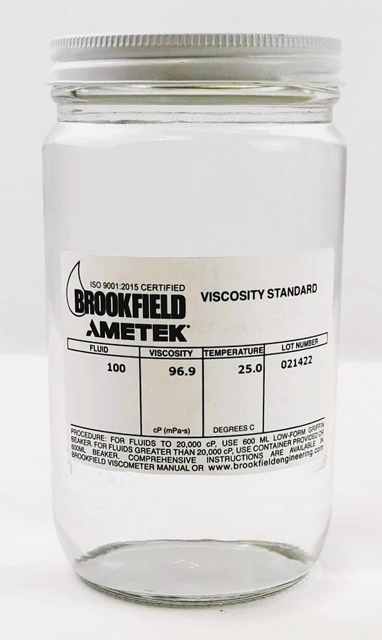 New Brookfield #100 Viscosity Standard (100cp)