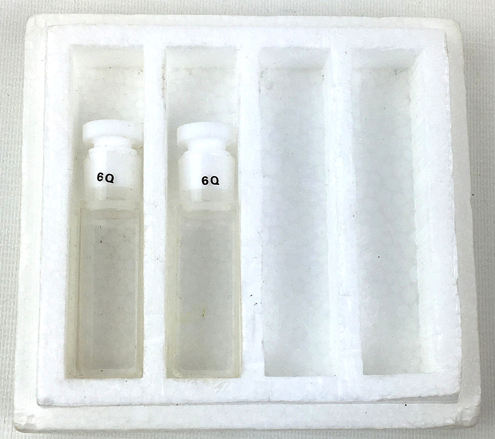 Used MRS Scientific 6Q Quartz Cuvette with Stopper - 3.5mL (Set of 2)