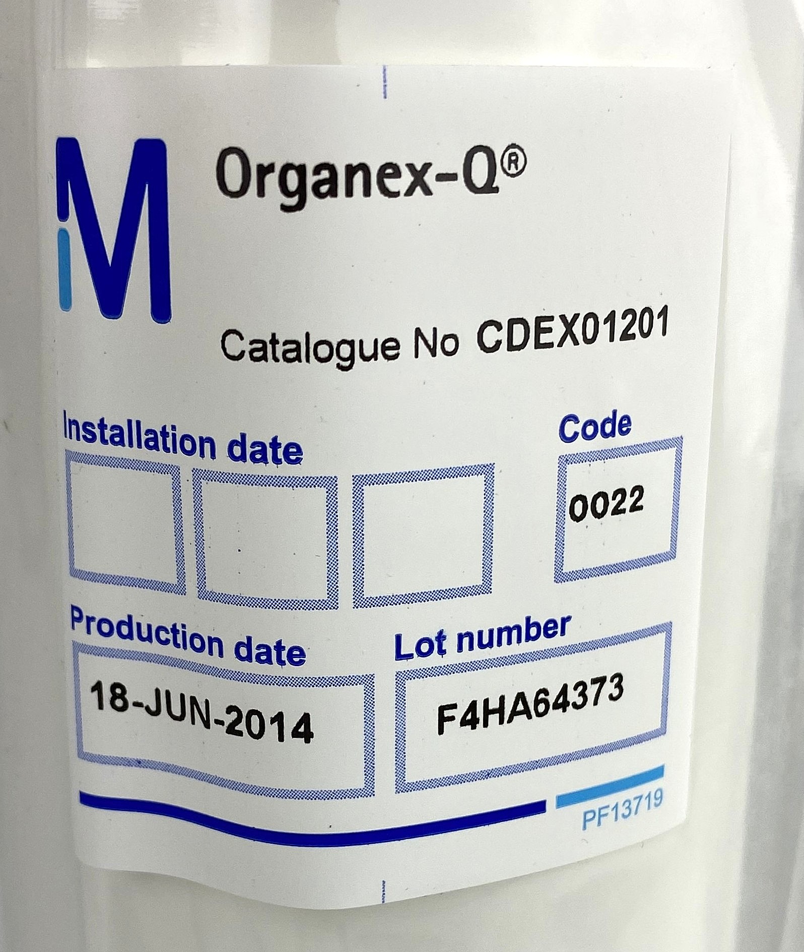New Open Box Millipore Organex-Q Filter Cartridge