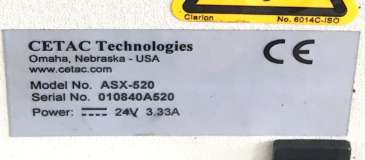 Used CETAC ASX-520 Random Access Autosampler with ENC-500 Enclosure