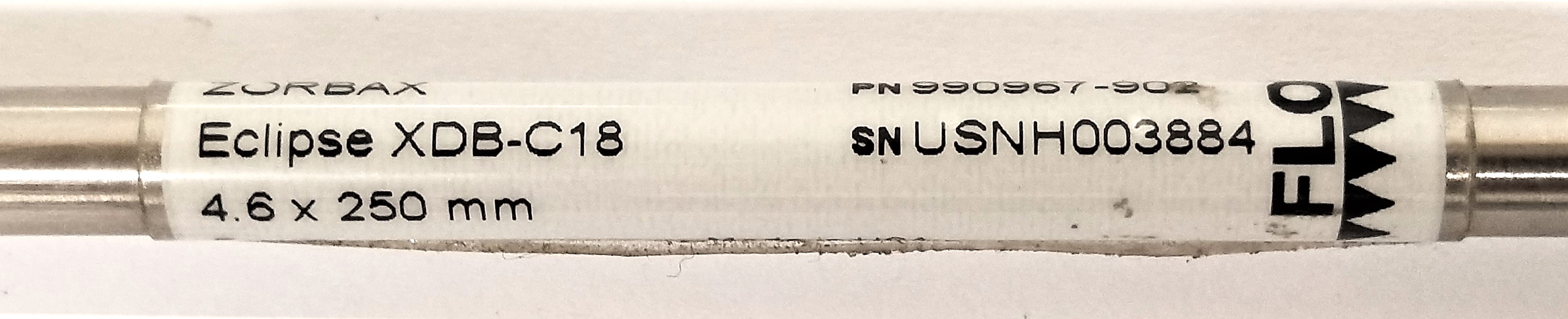 Used Agilent Zorbax XDB-C18 HPLC Column (25 cm × 4.6 mm x 5µm)