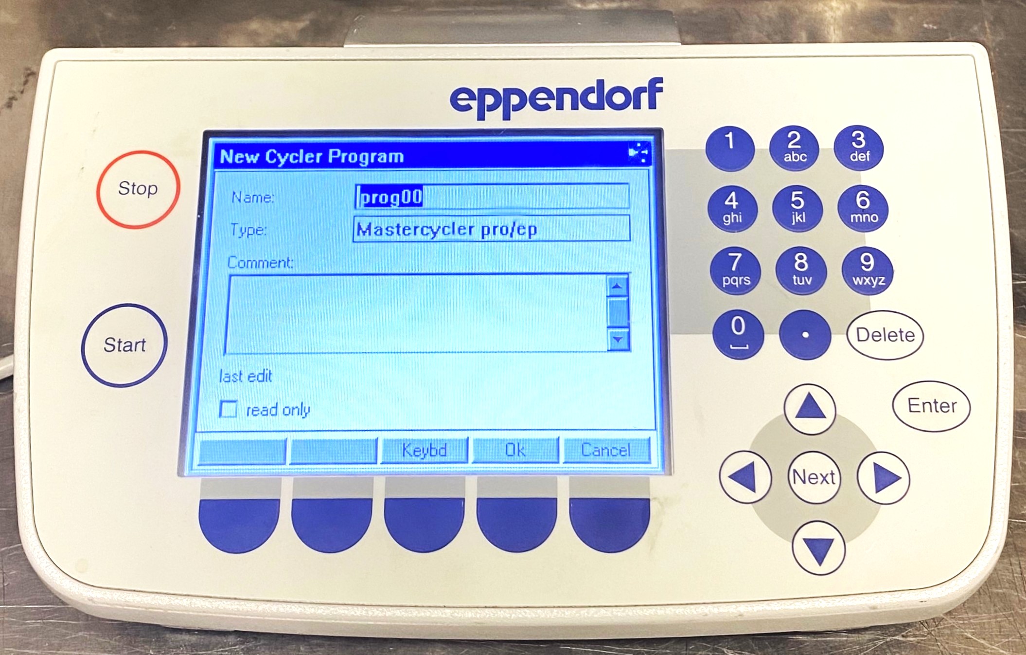 Used Eppendorf 6320 MasterCycler Pro Control Panel