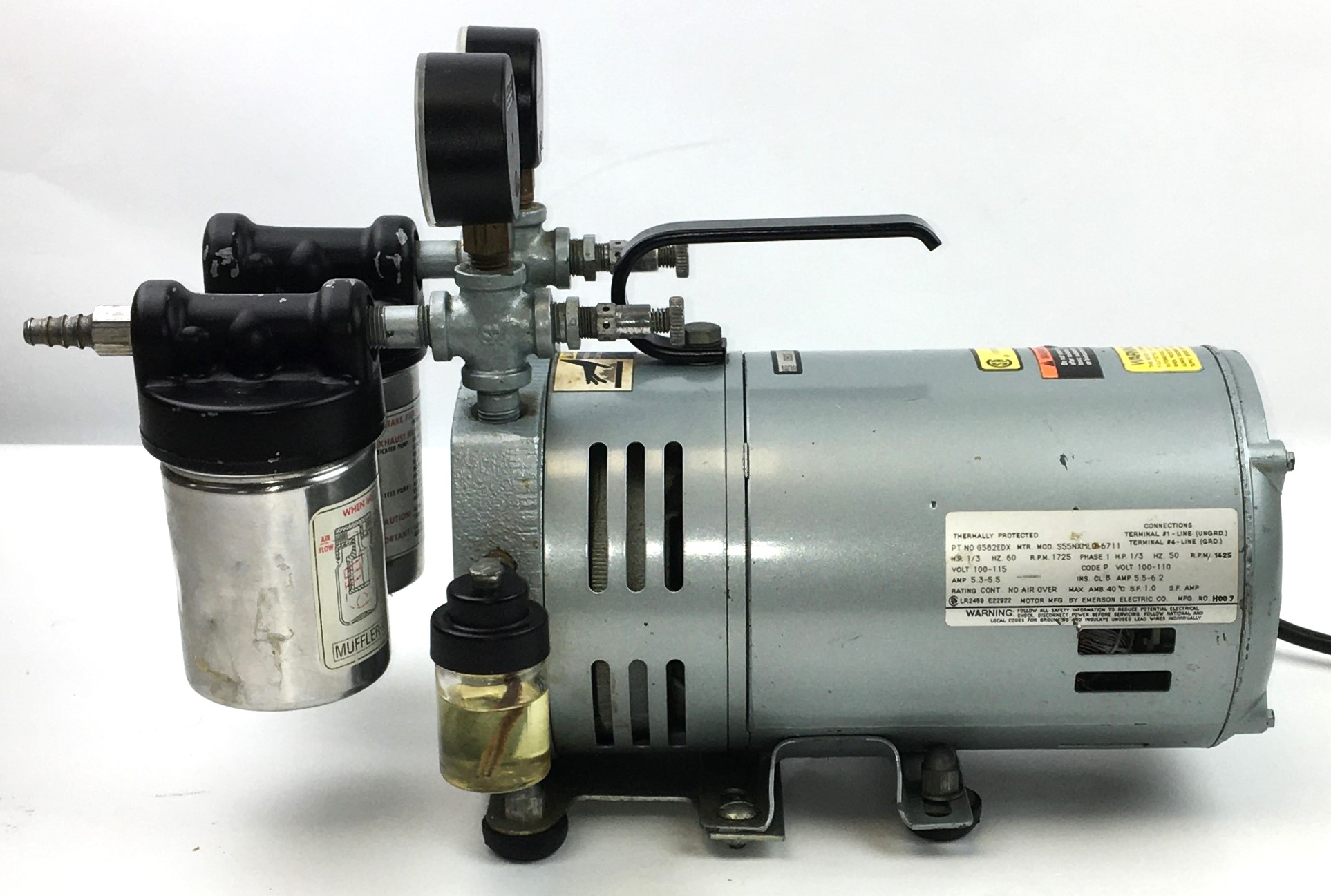 Used Gast 0323-G582EDX Rotary Vacuum Pump (5cfm)