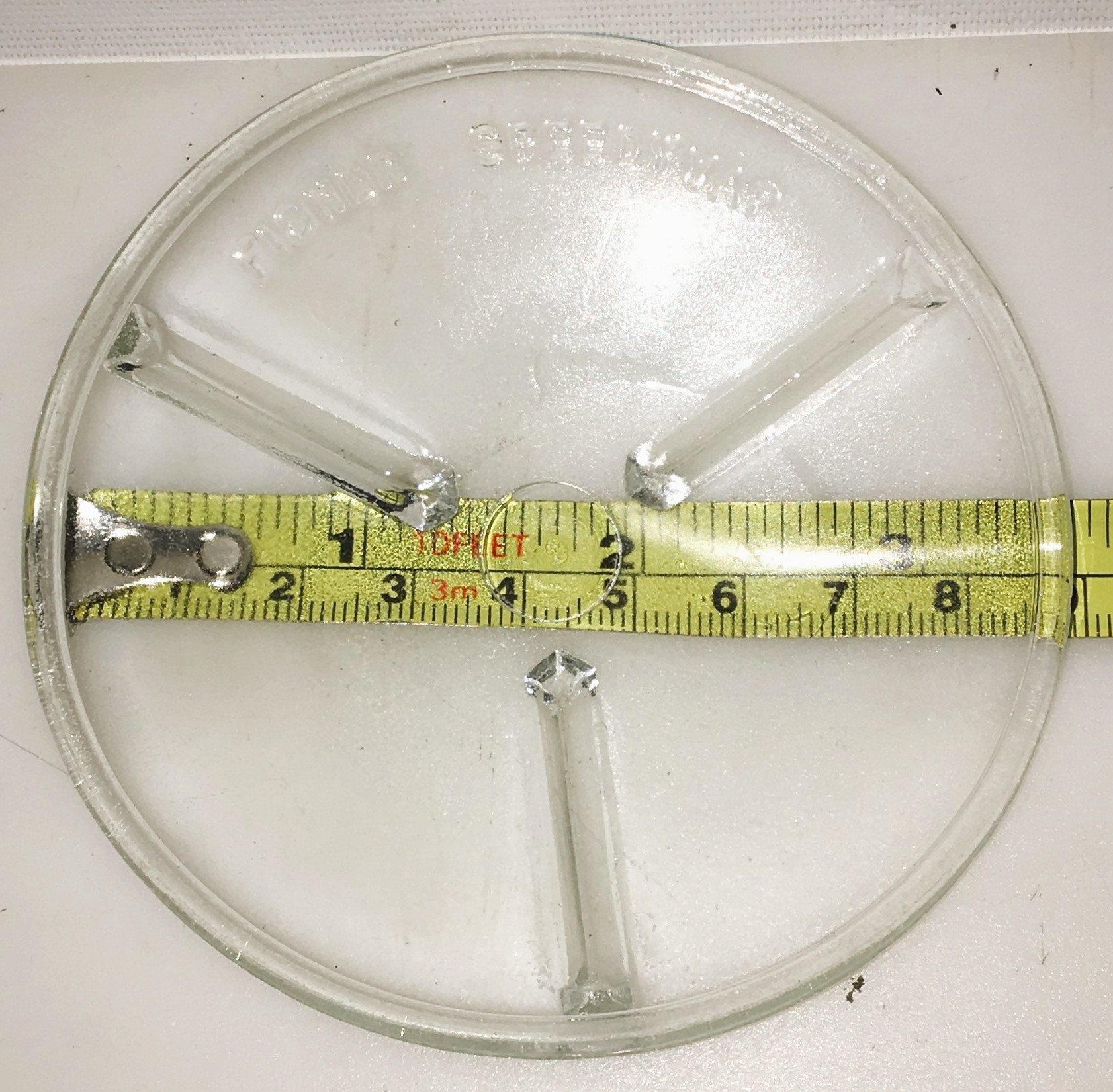 Used Fisher SpeedyVap Ribbed Watch Glass - Beaker Cover (90mm)