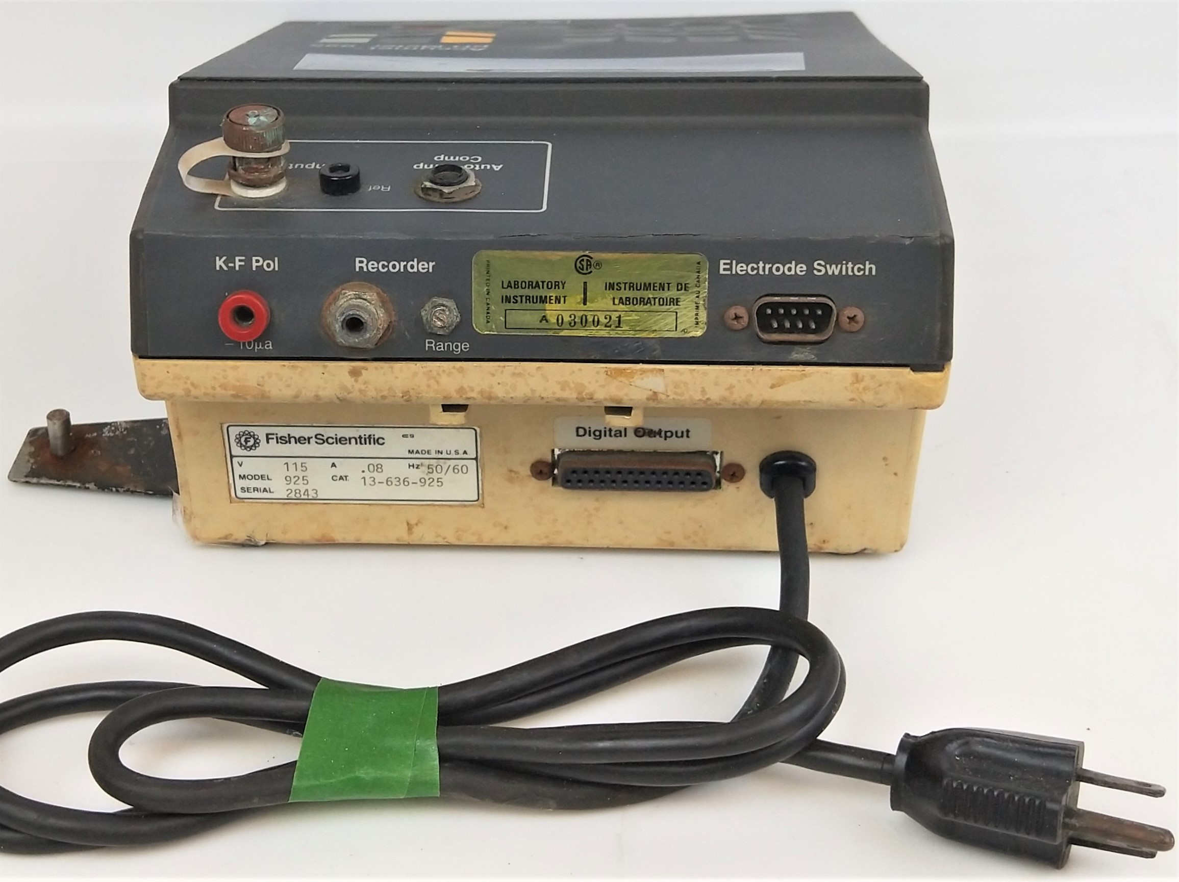 Used Fisher Accumet 925 pH Meter with ATC Probe and New pH Electrode