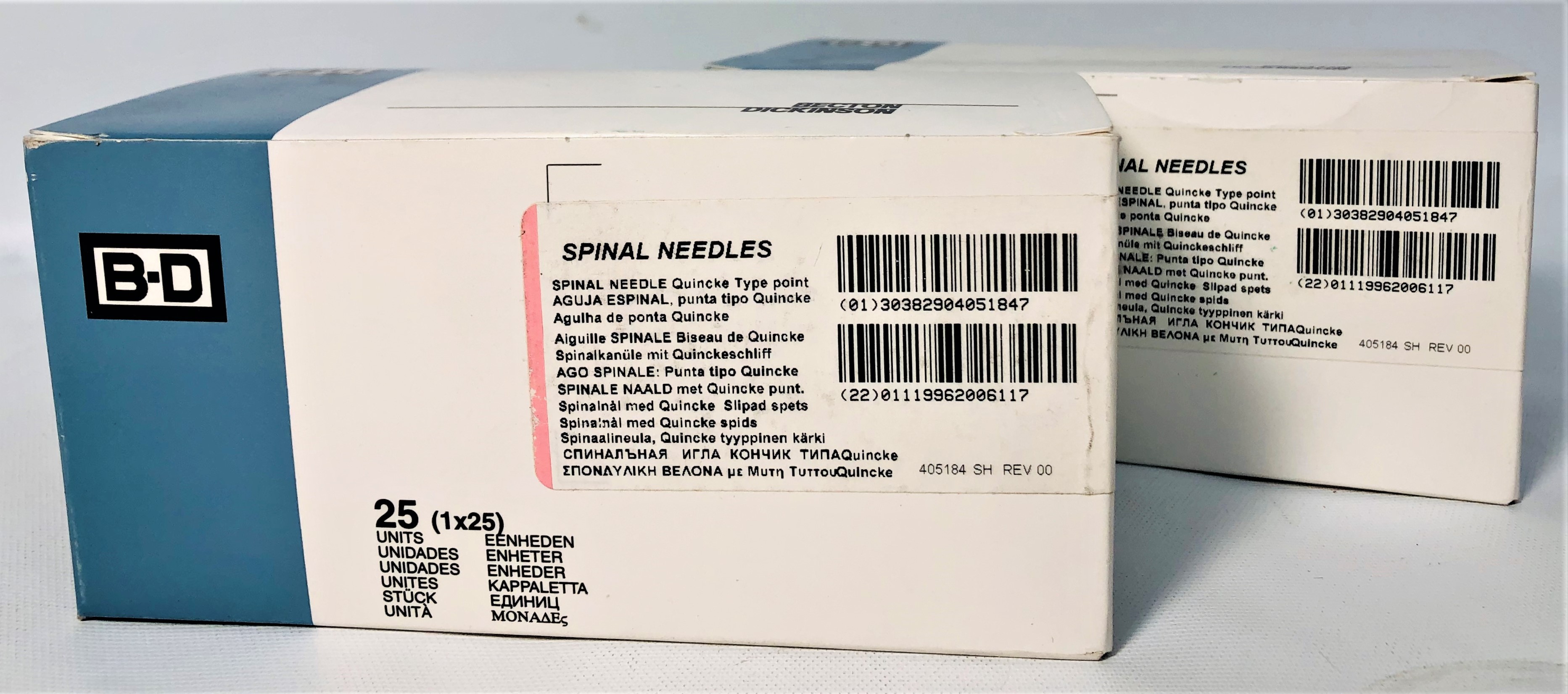 New Open Box B-D 405184 Spinal Needles - 18 Gauge (Pack of 49)