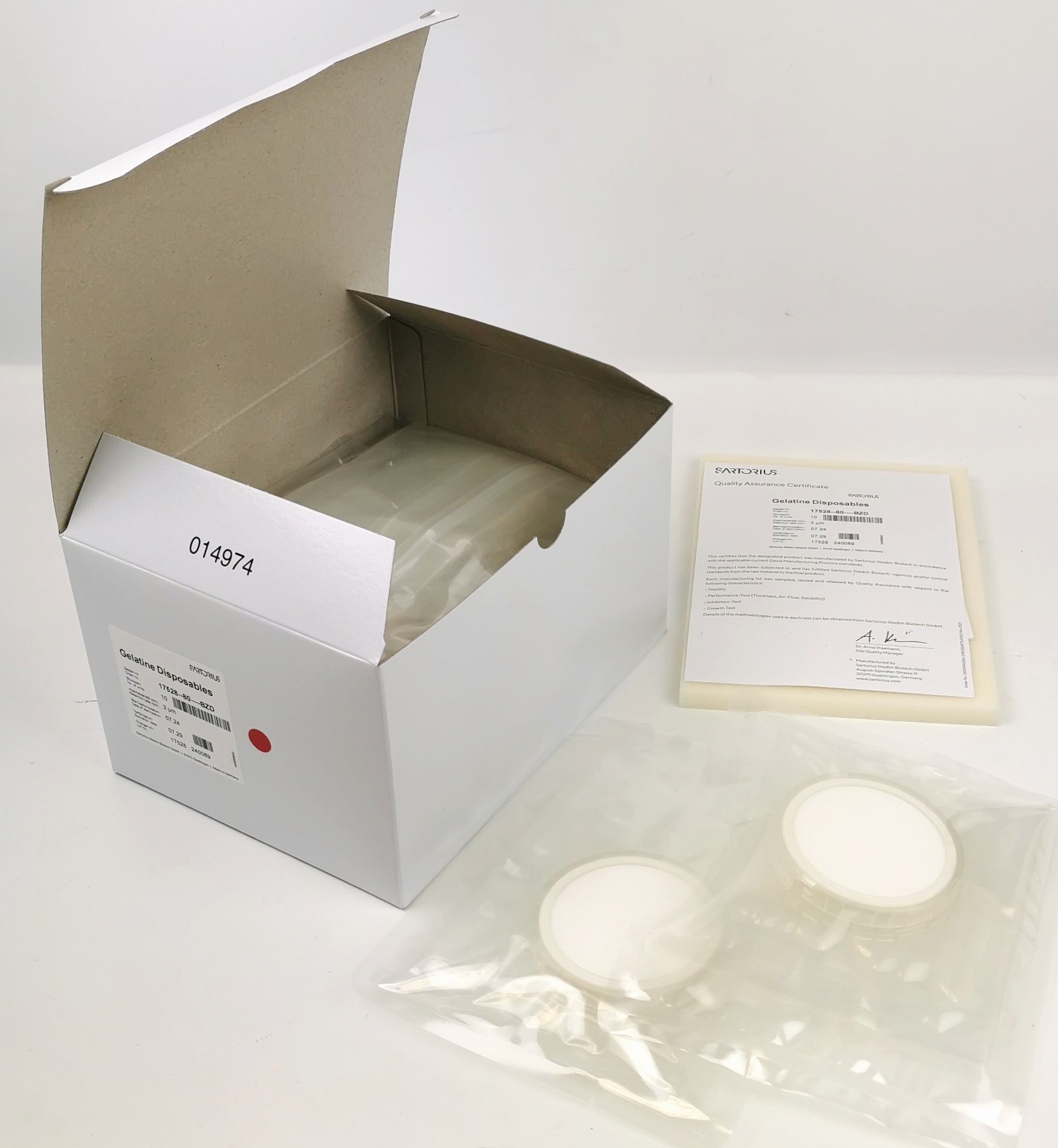 New Open Box Sartorius 17528-80-BZD Disposable 3µm Membrane Filters (10 Pk)
