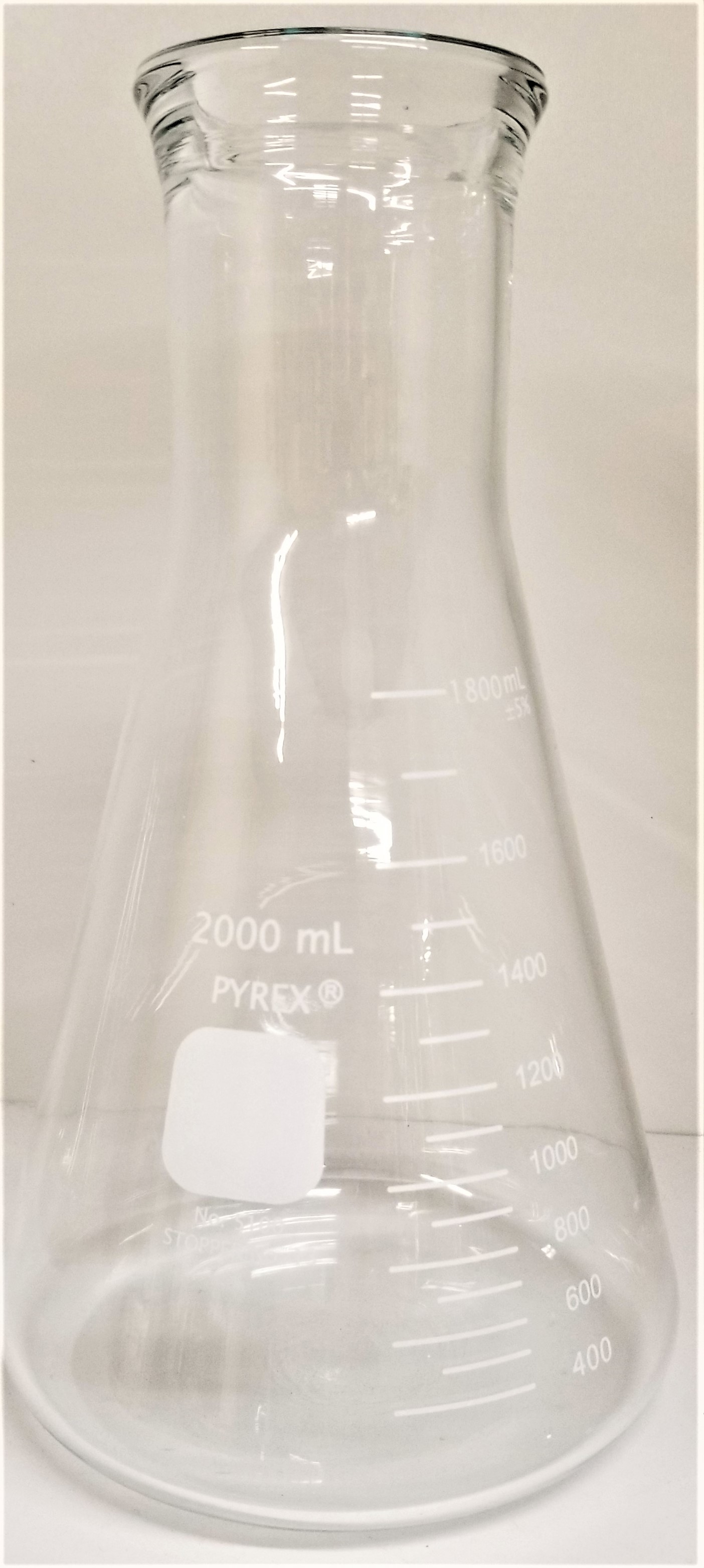 Used Corning PYREX 5100/Kimble KIMAX 26650 Wide-Mouth Titration Flask - 2000mL