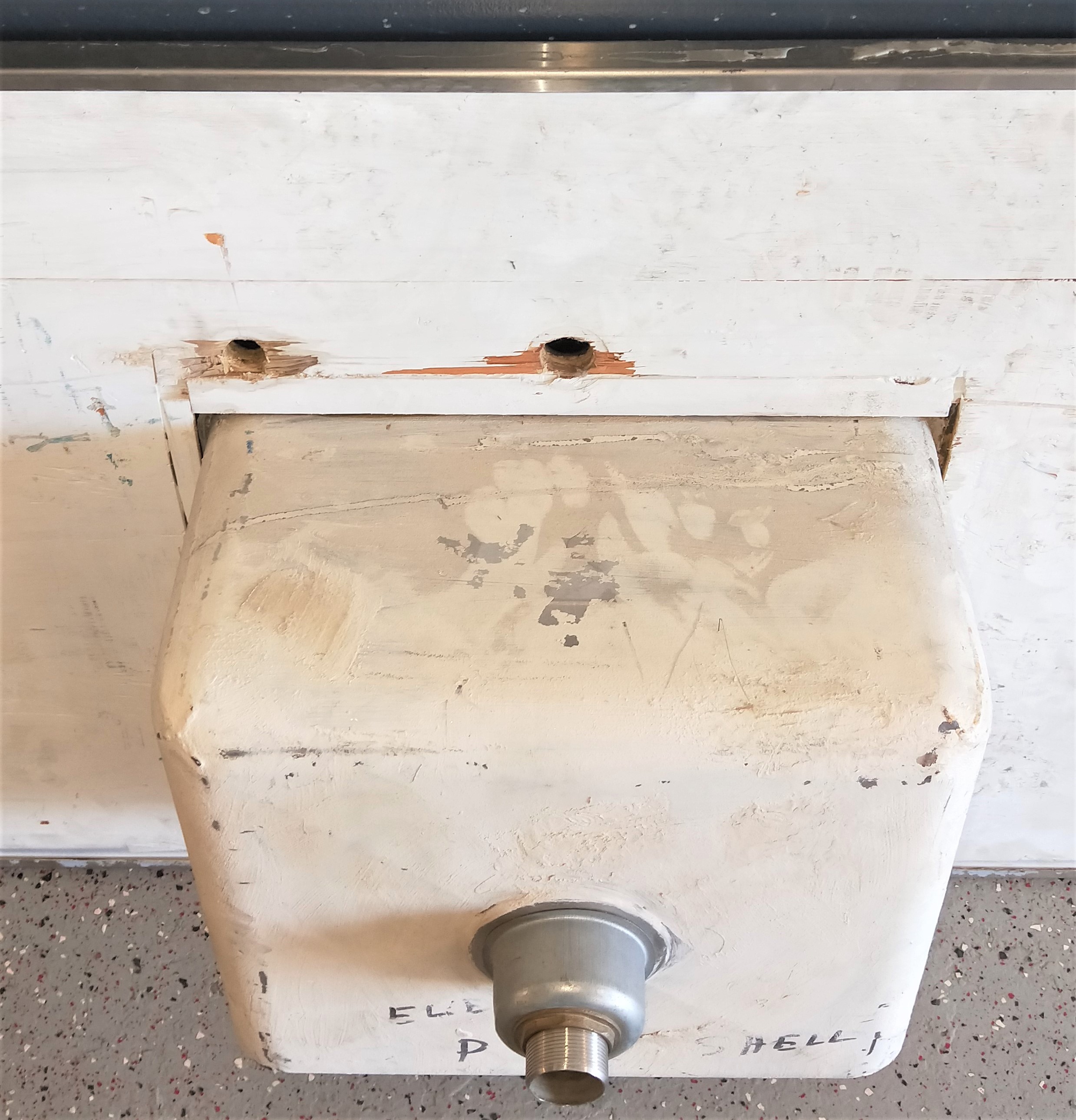 Used Stainless Steel Worksurface with Built-In Sink - 78"L x 29"D