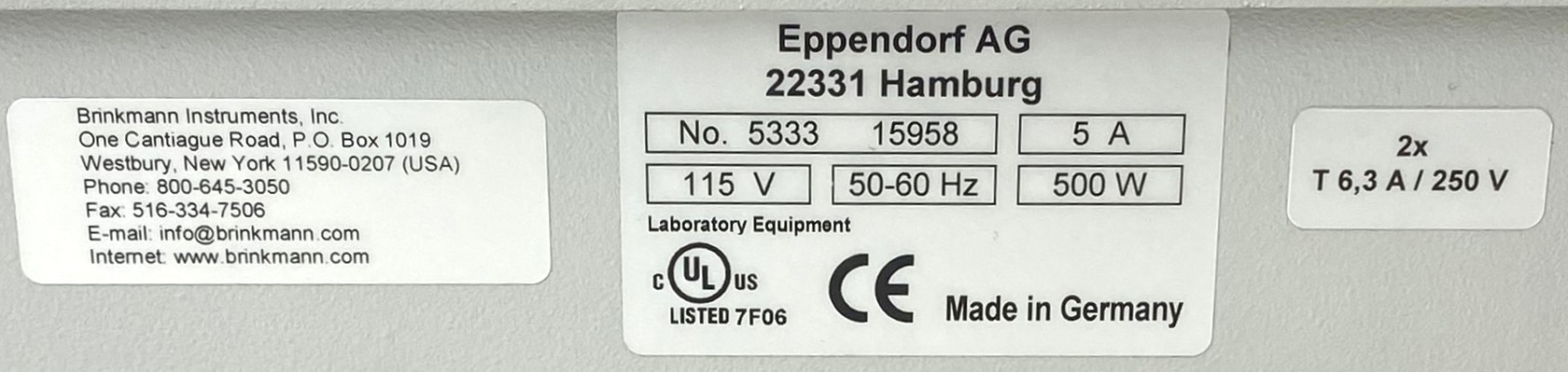 Used Eppendorf 5333 MasterCycler Gradient Thermal Cycler