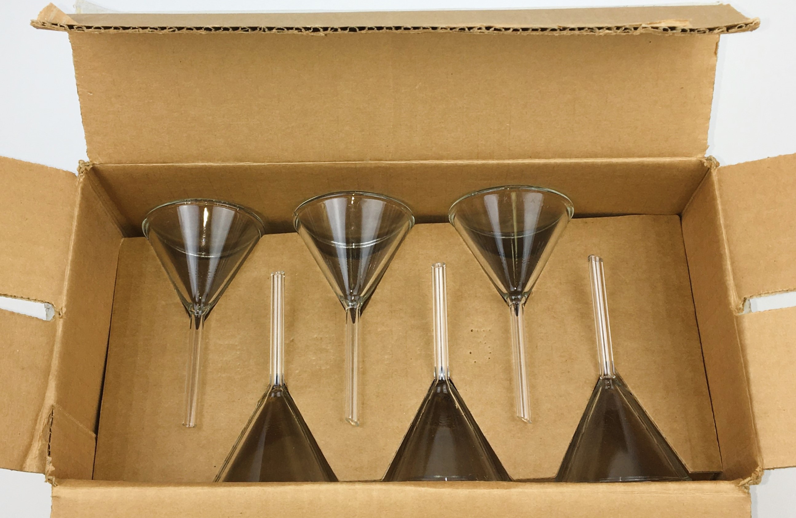 New Open Box Kimble 28950-65 KIMAX Short Stem Analytical Funnel (Pack of 12)