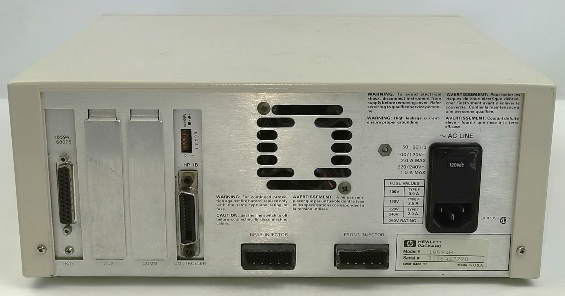 Used Hewlett Packard 7673 (18594B) Autosampler Controller