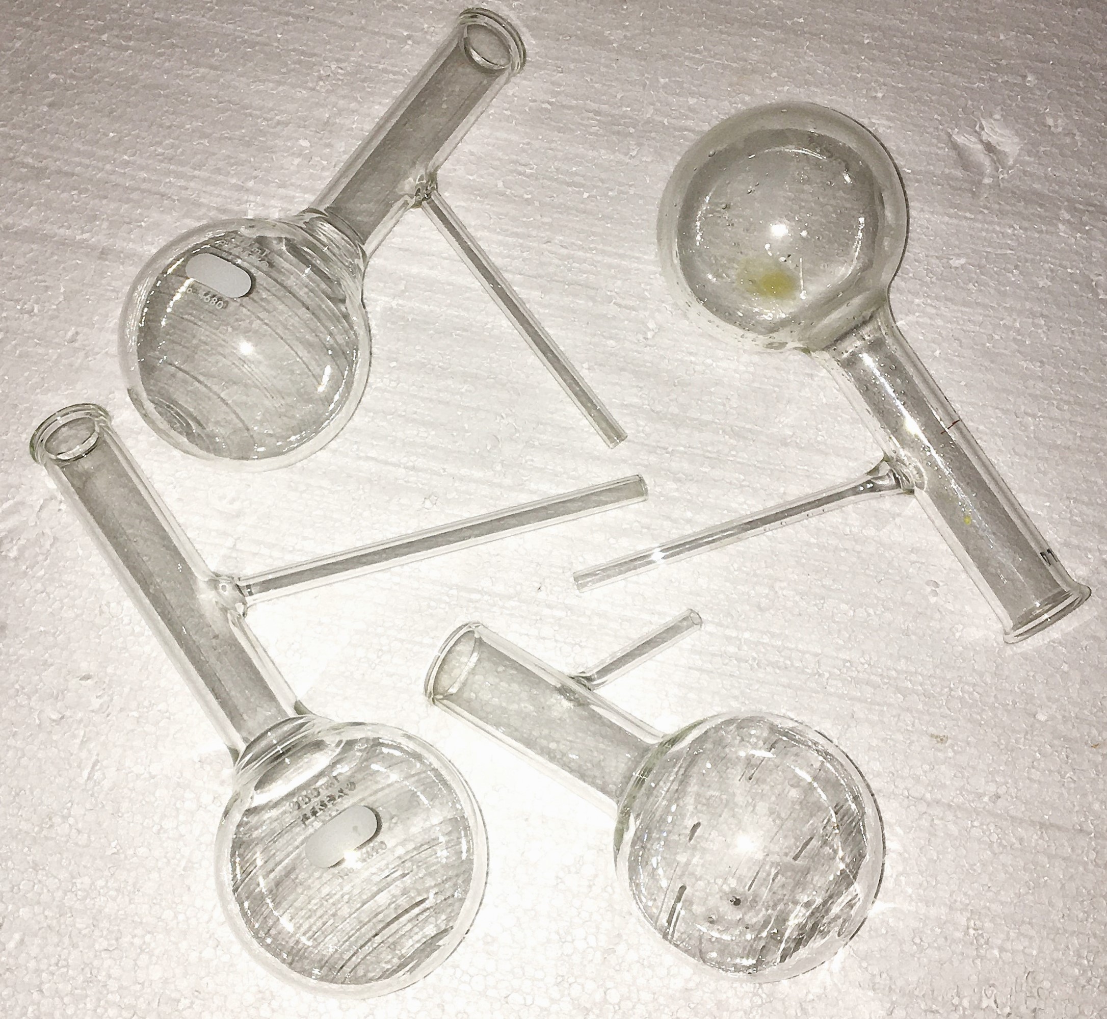 Used Corning PYREX 4680-200mL Barrett Distilling Flask with Sidearm