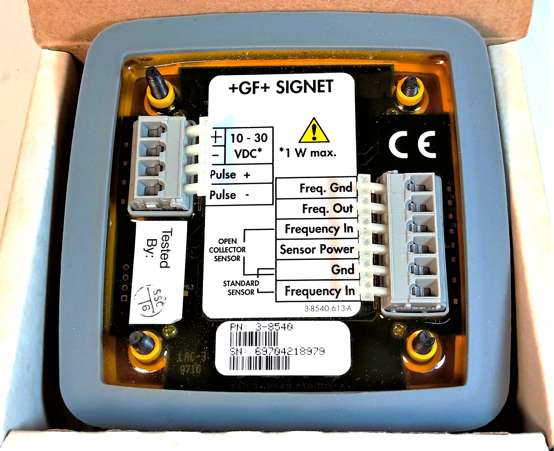 New Open Box GF Signet 3-8540 Pump Pulser Flow Transmitter