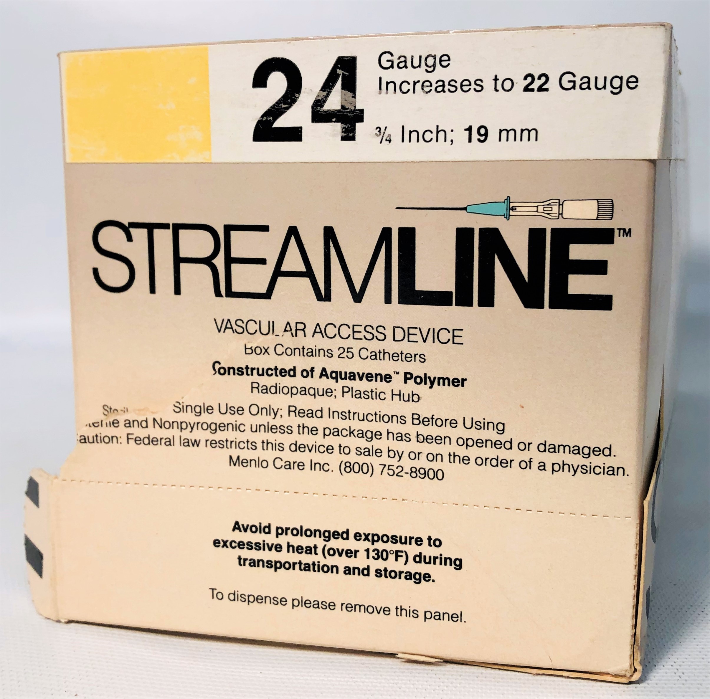 New Open Box Menlo Care StreamLine Urinary Catheters (Box of 25)