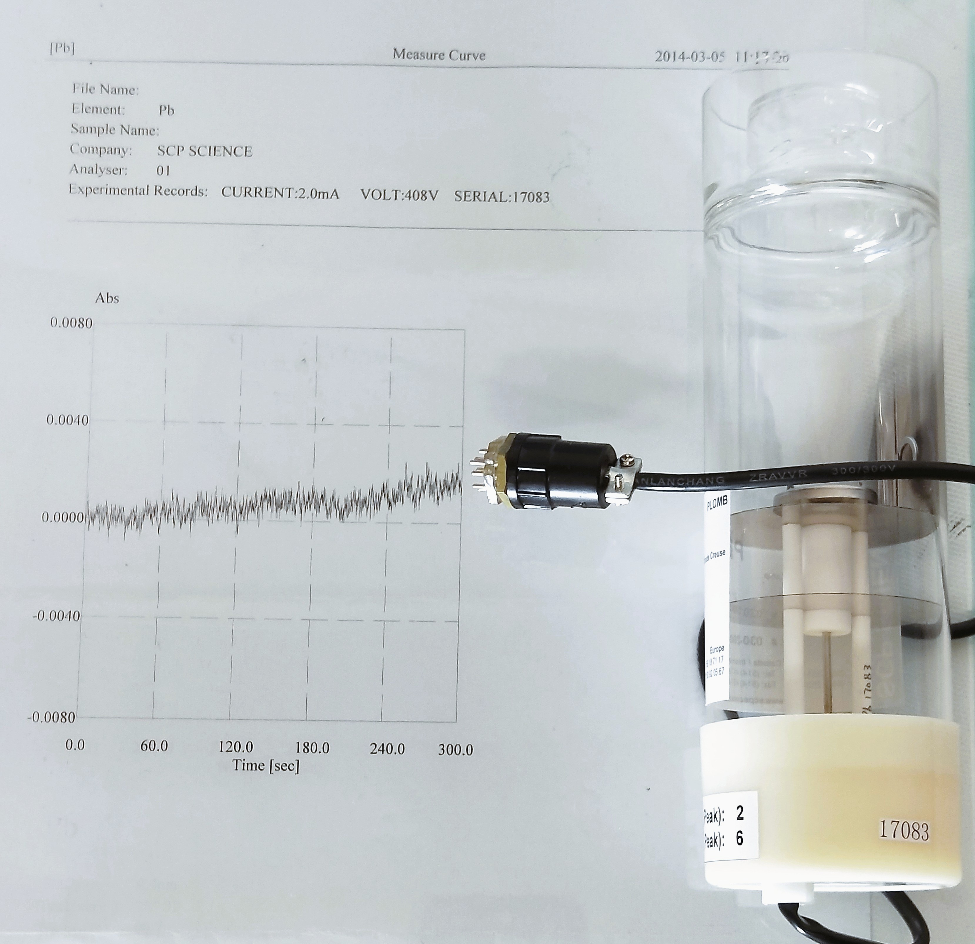 Used SCP Science 030-200-822 Lead (Pb) AA Lamp