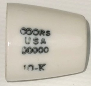 New Open Box CoorsTek 60101 Porcelain High-Form Crucible - 1.3mL