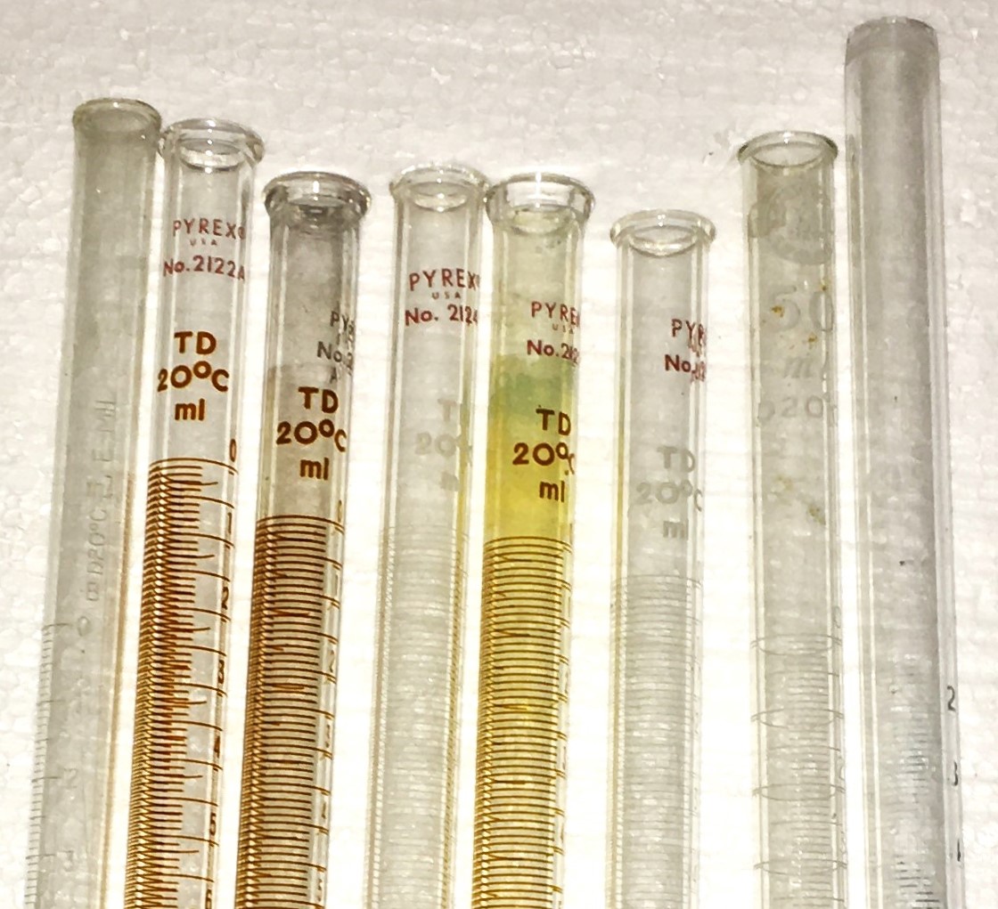 Used Corning PYREX 2122A (and Equivalent) Class B 50mL Dispensing Buret