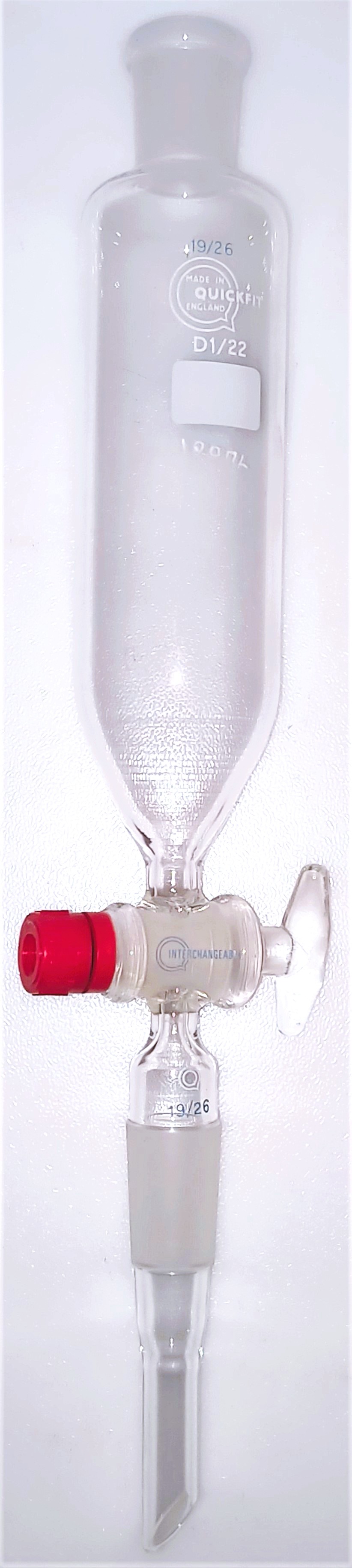 Used QuickFit D1/22GP 100m Dropping Funnel with GP Rotaflo Stopcock