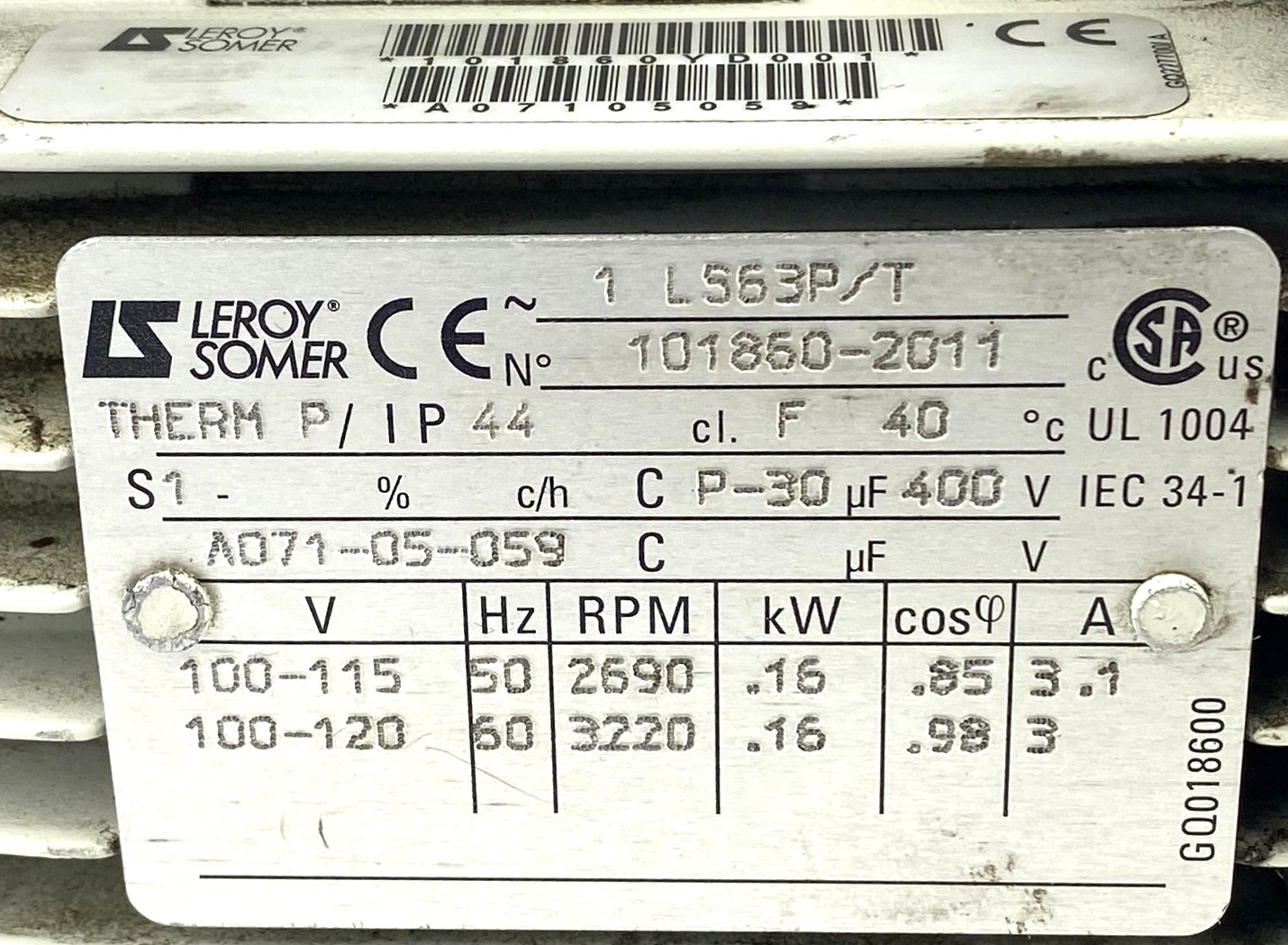 Used Edwards E2M1.5 (Agilent G1099-80023) Rotary Vacuum Pump (1.2cfm)