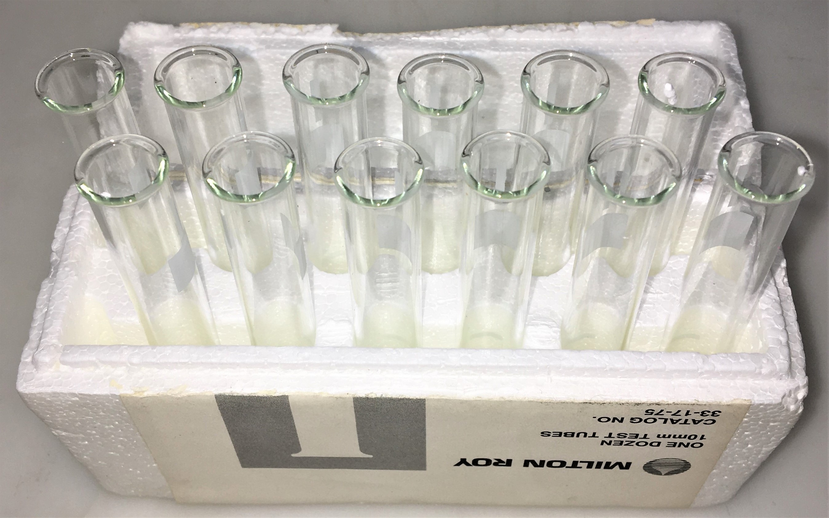 New Open Box Milton Roy (Bausch and Lomb) Cuvette Tubes - 10mm (Pack of 12)