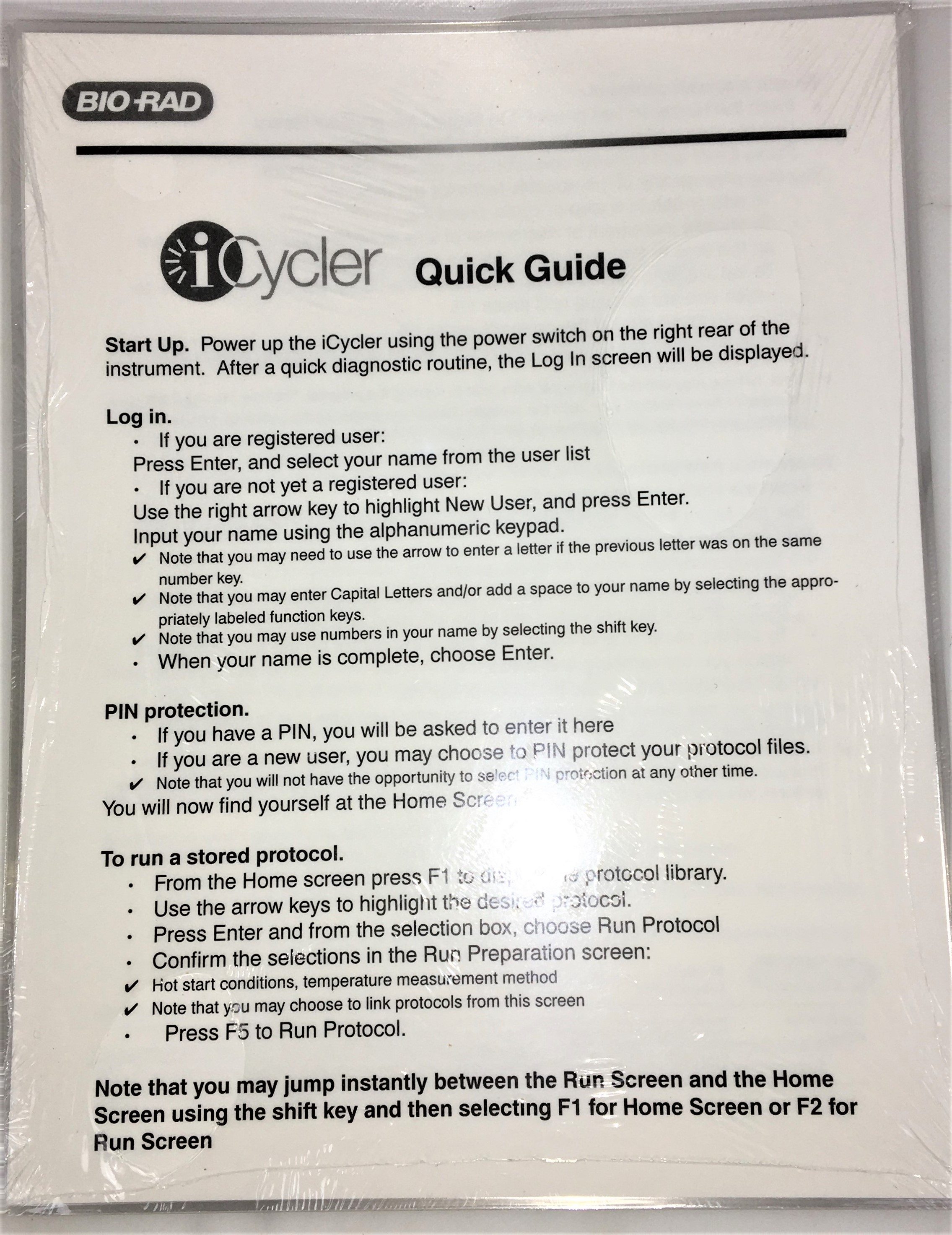 Used BioRad iCycler-MyIQ 2 Real Time PCR