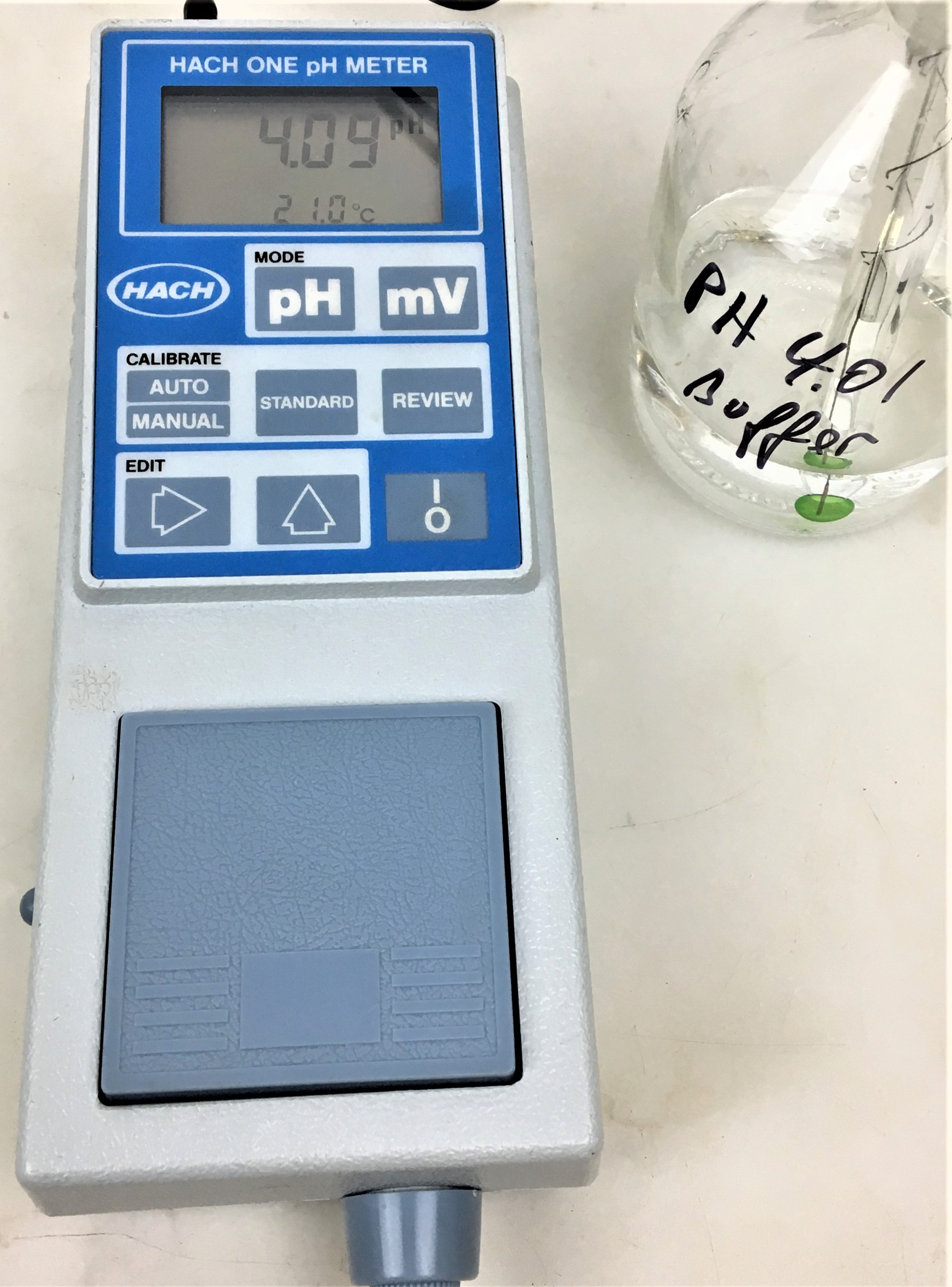Used Hach ONE (43800-00) Portable pH Meter with New Electrode