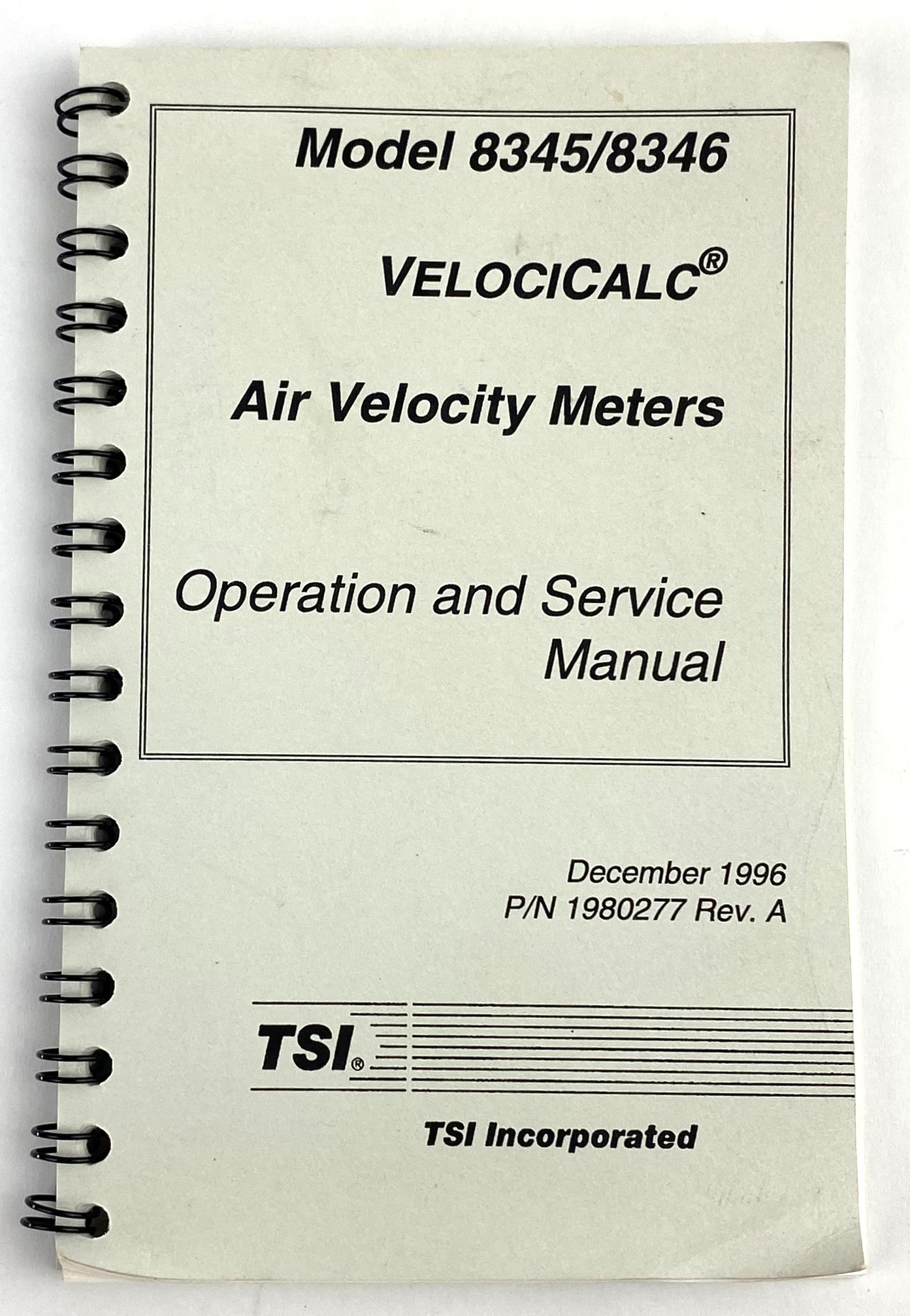 Used TSI VelociCalc 8345 Portable Air Velocity Meter