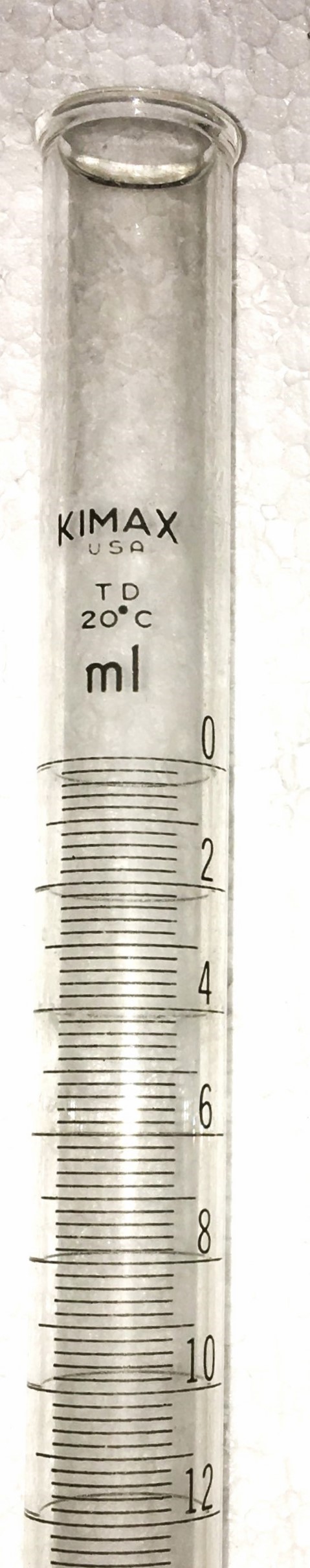 Used Kimble 17026-100 KIMAX Class B 100mL Straight Bore Buret with Glass Stopcock