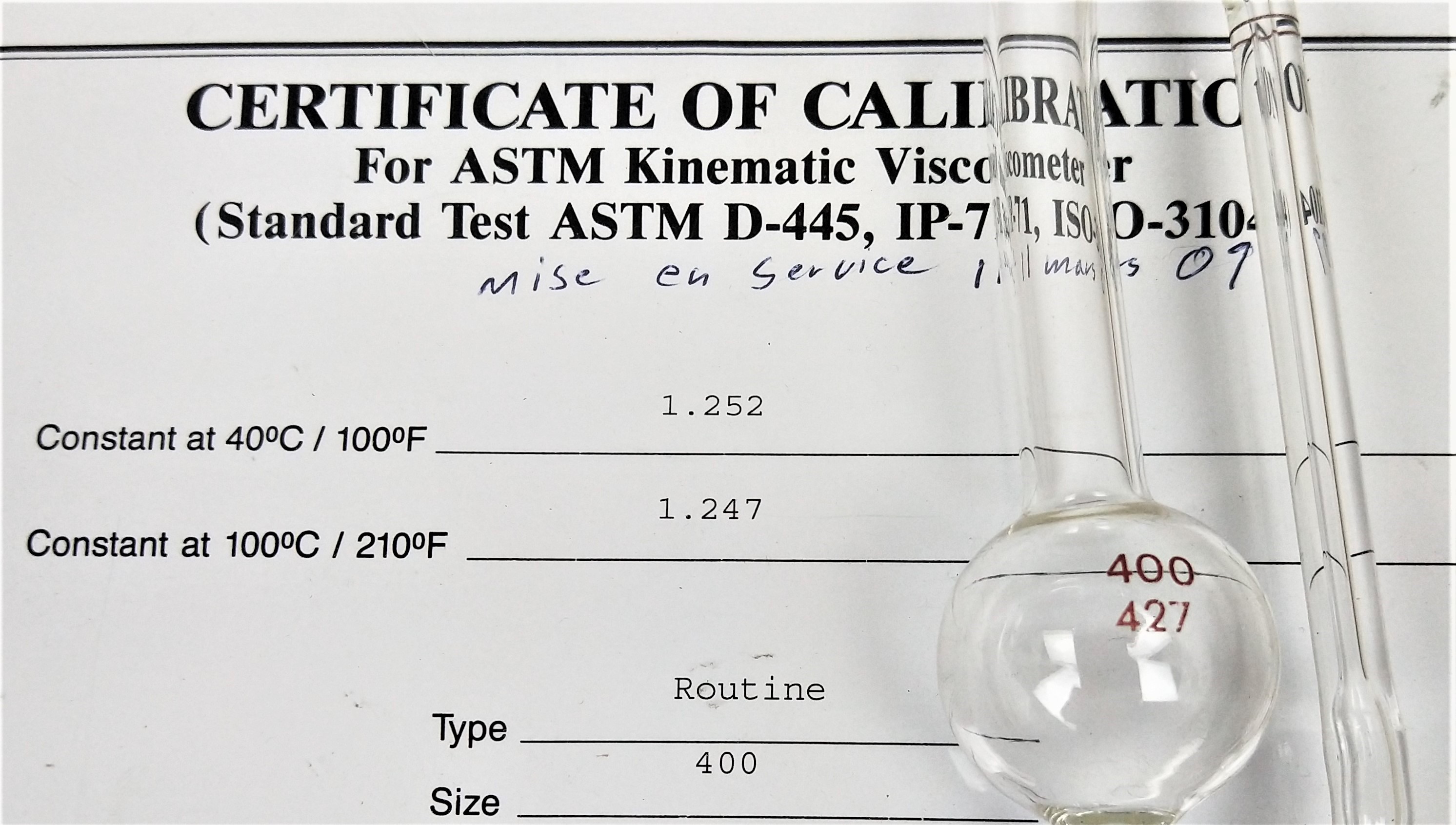 New Open Box Cannon-Fenske CFRC-400 Certified Routine Viscometer Tube - Size 400