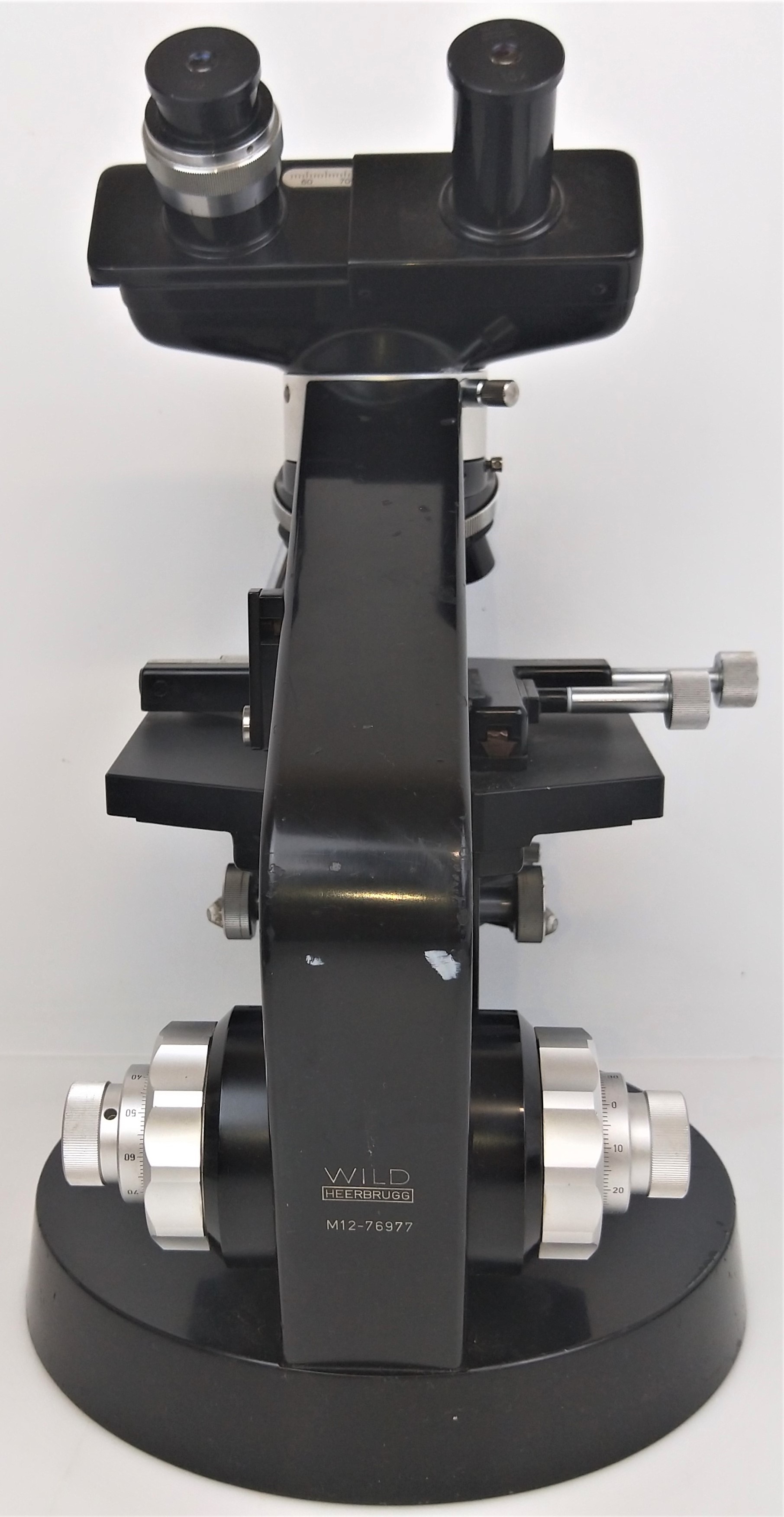 Used Wild M12 Binocular Phase-Contrast Microscope with Illuminator (40X to 400X)