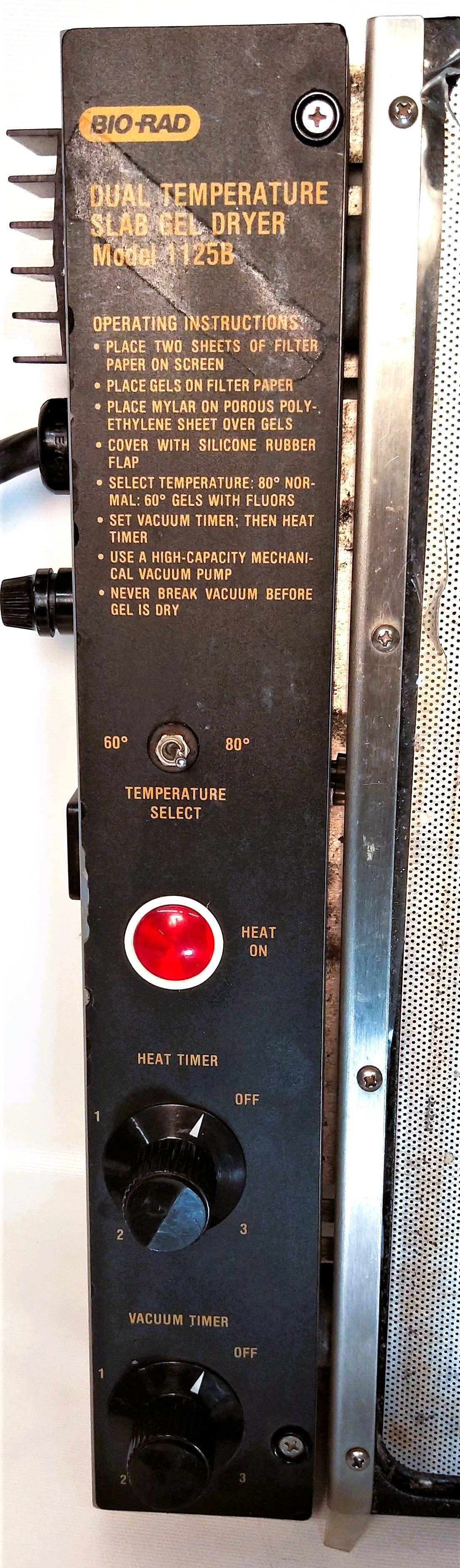 Used BioRad 1125B Gel Slab Dryer
