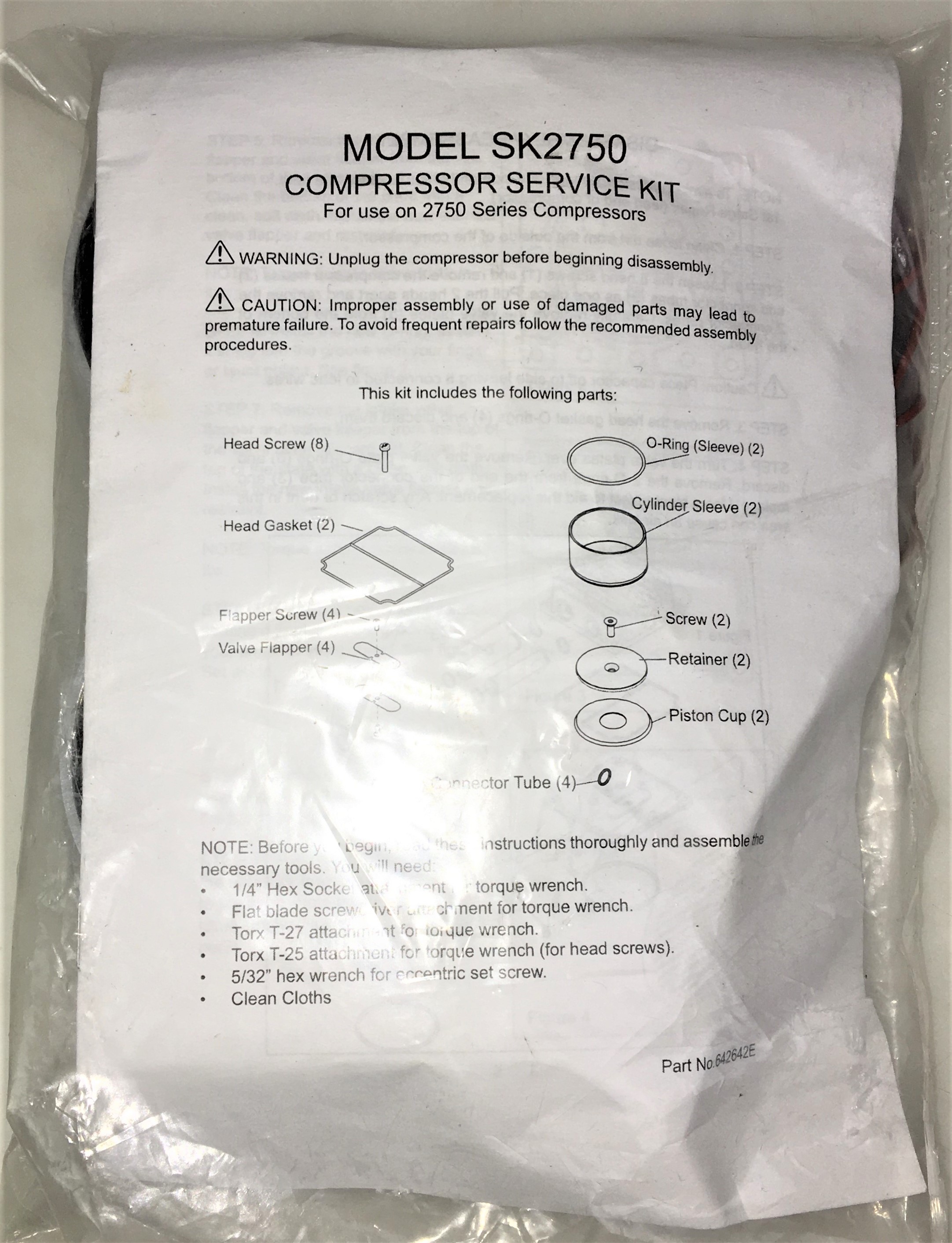 New Thomas SK2750 Compressor Service Kit