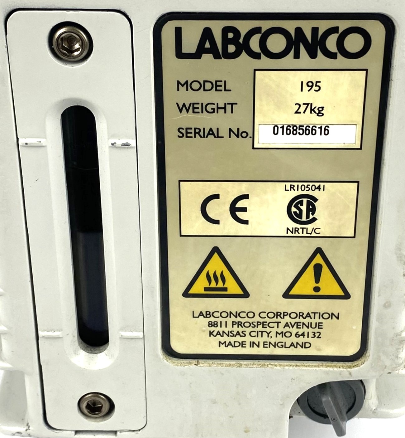 Used Labconco 195 Rotary Vacuum Pump (6.89cfm)