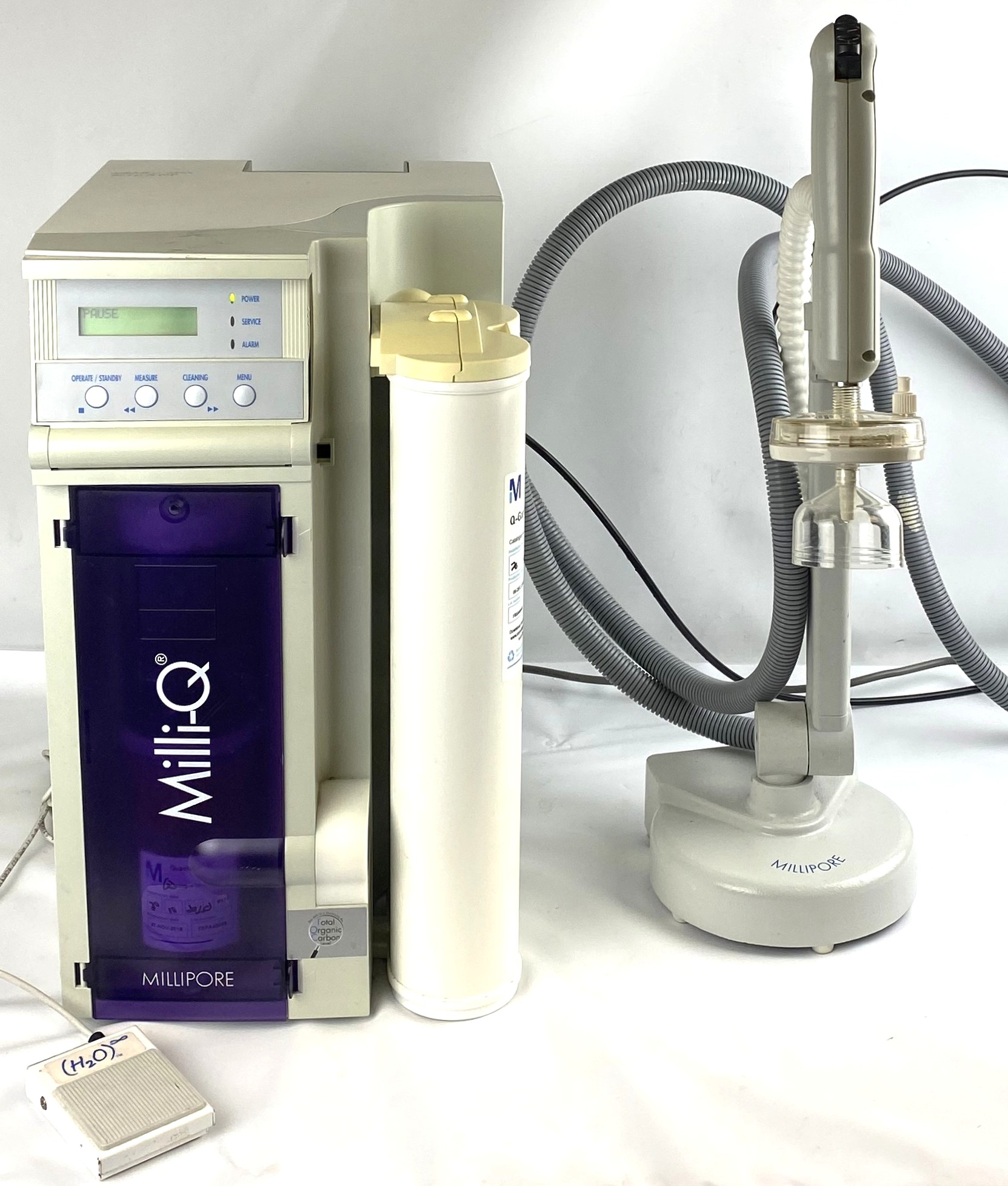 Used Millipore Milli-Q Gradient A10 Water Purifier with Q-Pod Dispenser and Footswitch