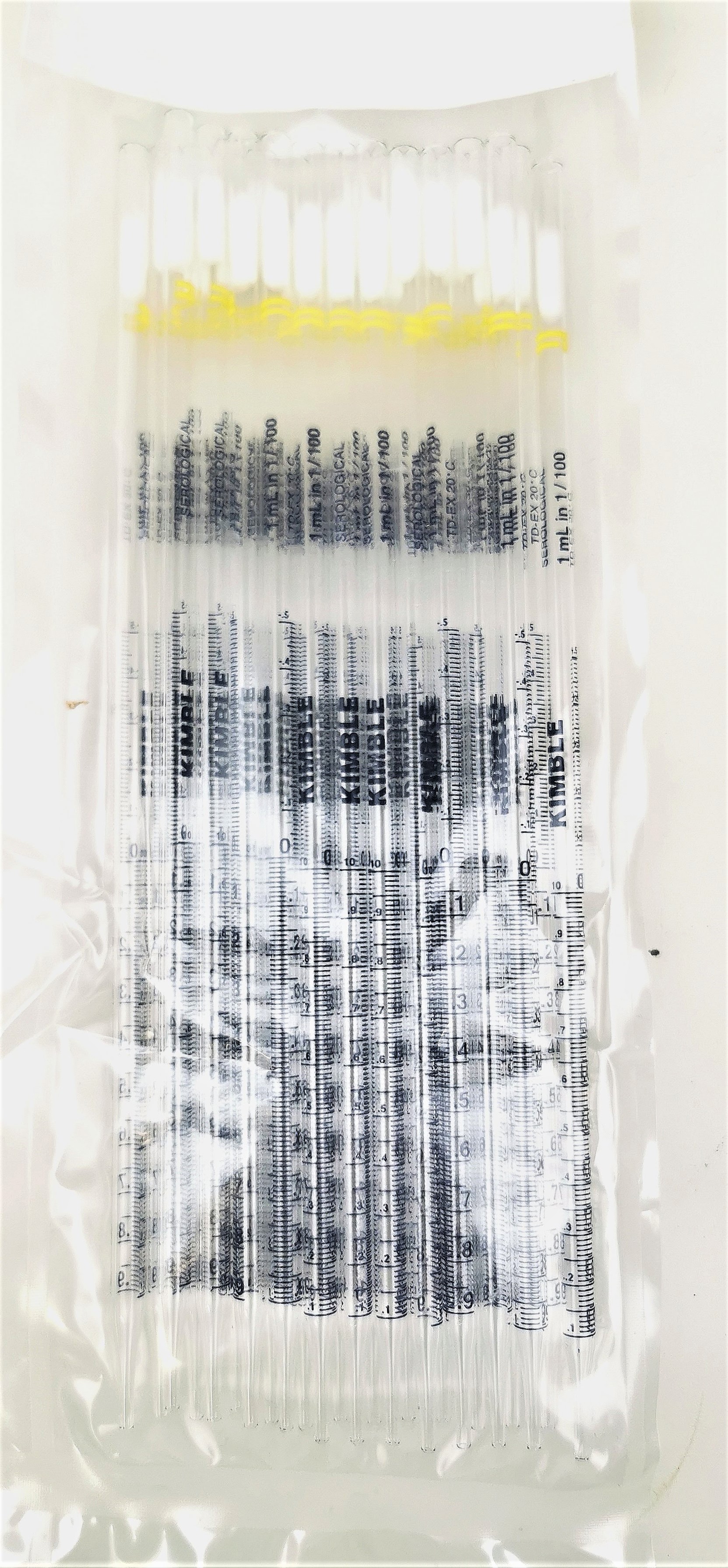 New Kimble 72100-11100 KIMAX Disposable Serological Pipet - 1mL in 1/100 (Pack of 25)