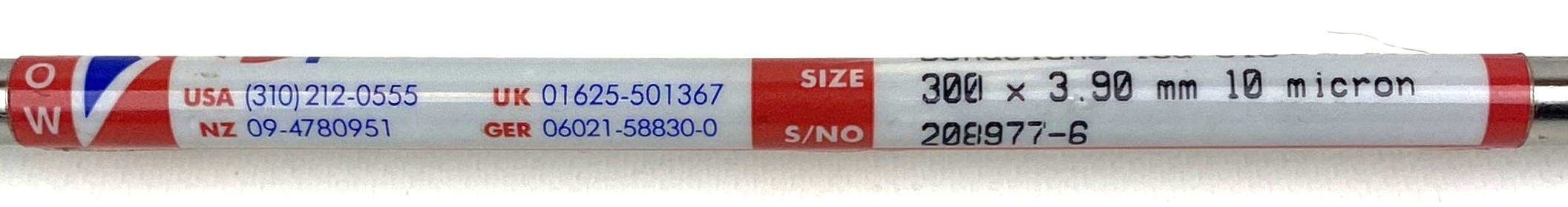 Used Phenomenex Bondclone C18 (00H-2117-C0) LC Column (30 cm × 3.9 mm x 10µm)