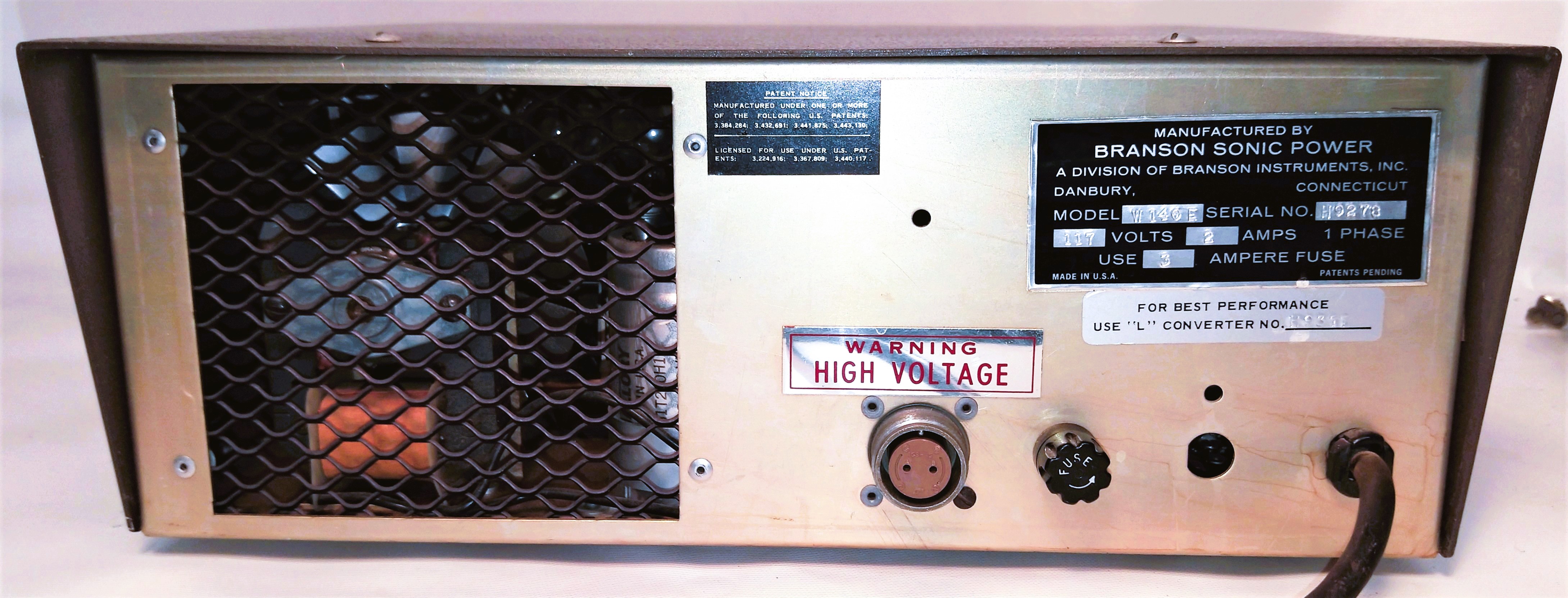 Used Branson Sonifier W140E Ultrasonic Cell Disrupter