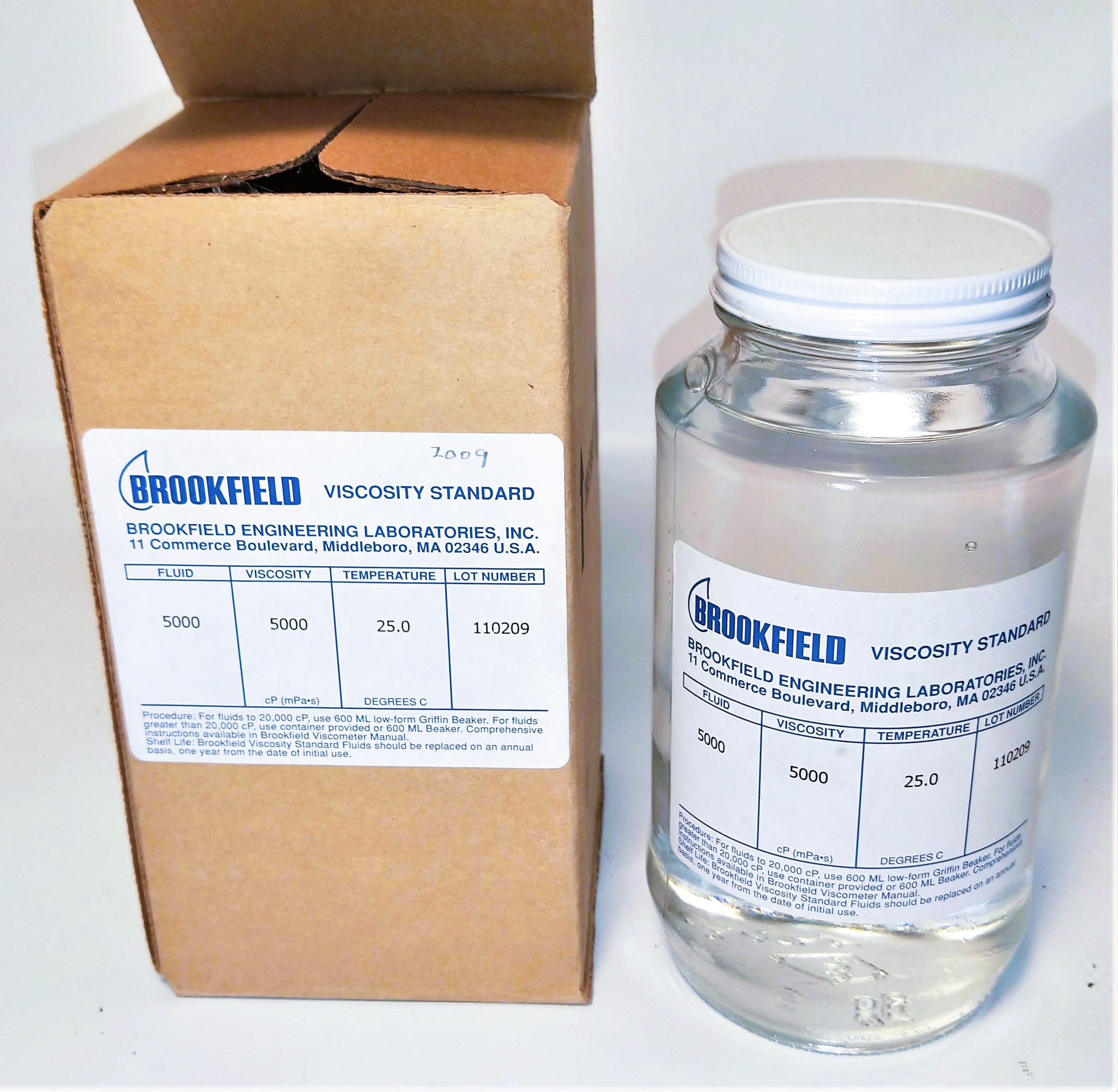New Brookfield #5000 Viscosity Standard (5,000cp)