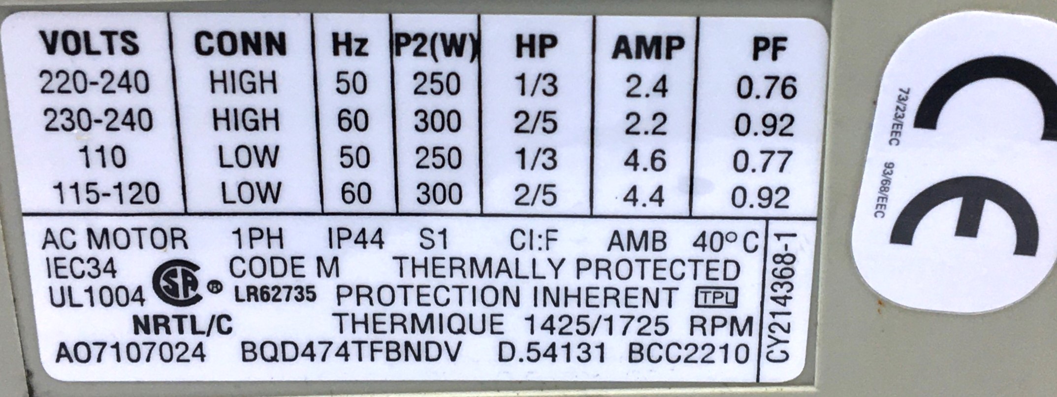 Used Edwards RV3 Rotary Vacuum Pump (2.6cfm)