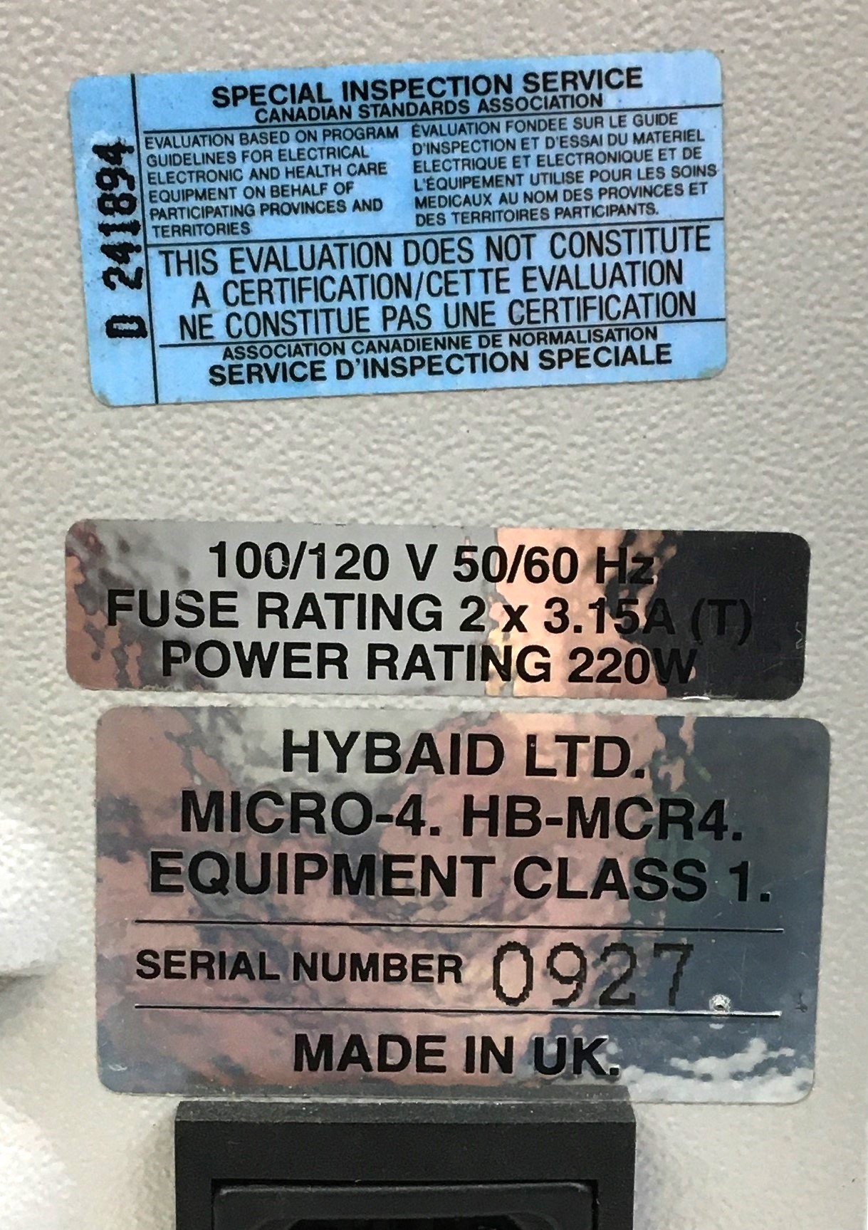 Used Hybaid Micro-4 (HB-MCR4) Hybridization Incubator